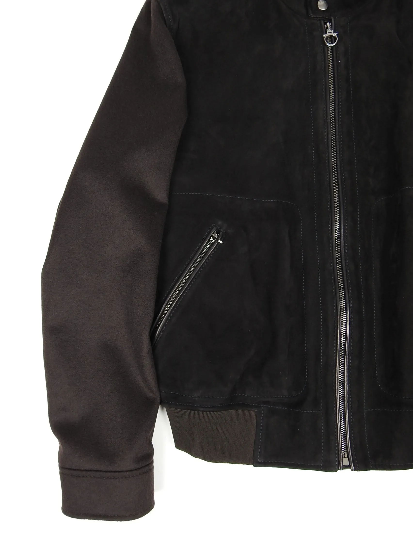 Salvatore Ferragamo Lamb Leather Bomber Jacket Size 48