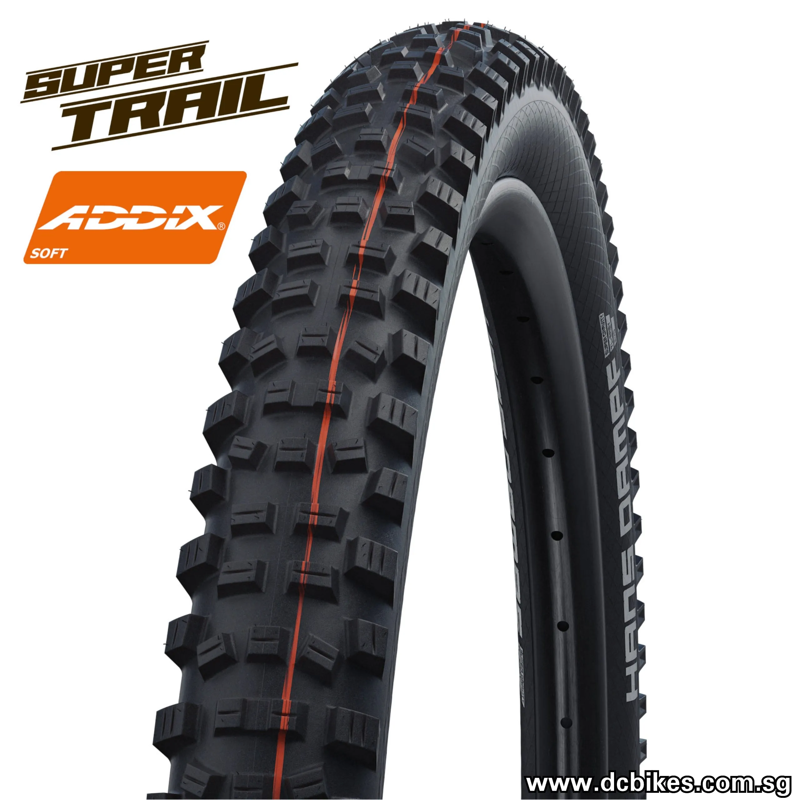 Schwalbe 26 X 2.35 Hans Dampf Addix Super Gravity MTB Tubeless Ready Folding Tyres (1 Tire)