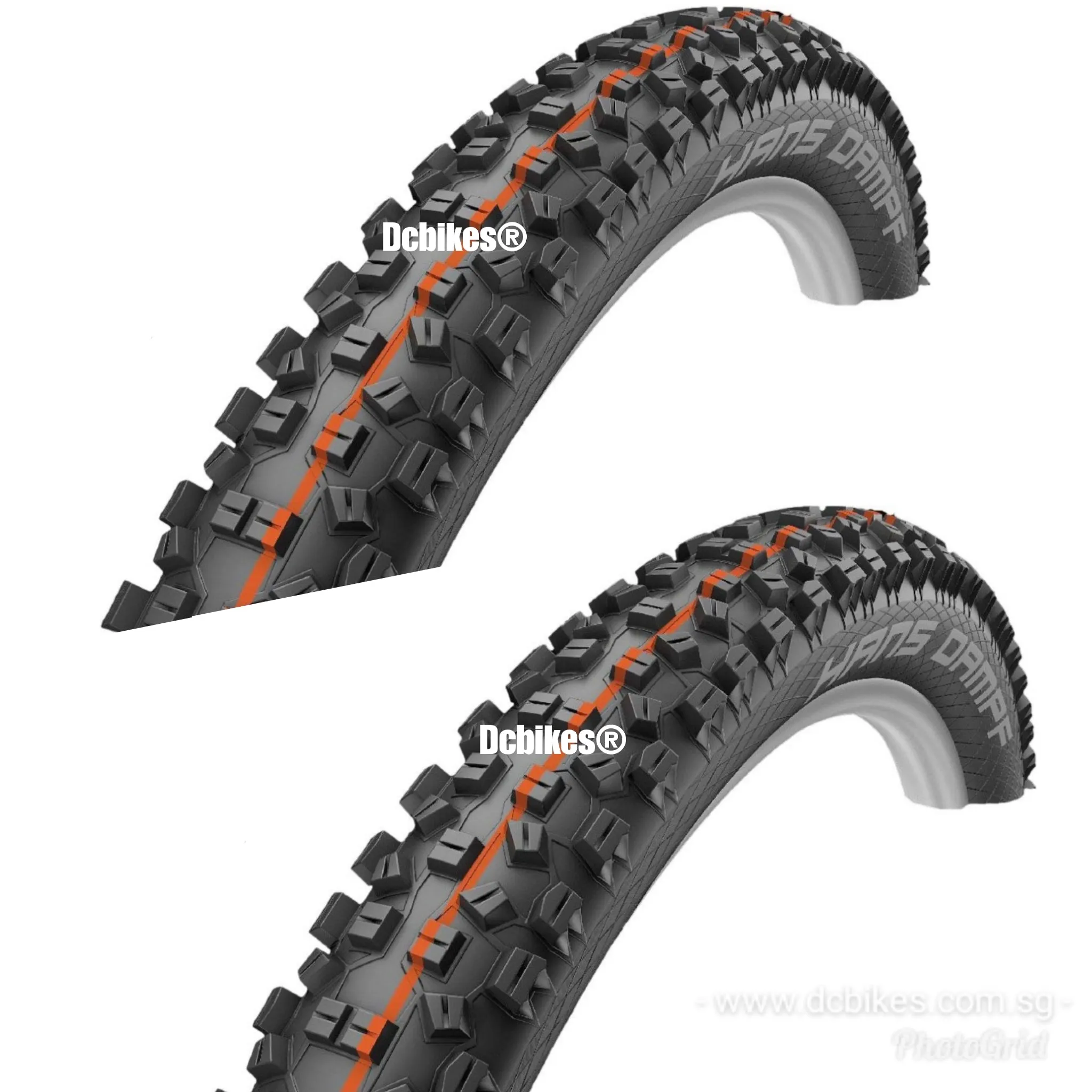 Schwalbe 26 X 2.35 Hans Dampf Addix Super Gravity MTB Tubeless Ready Folding Tyres (1 Tire)