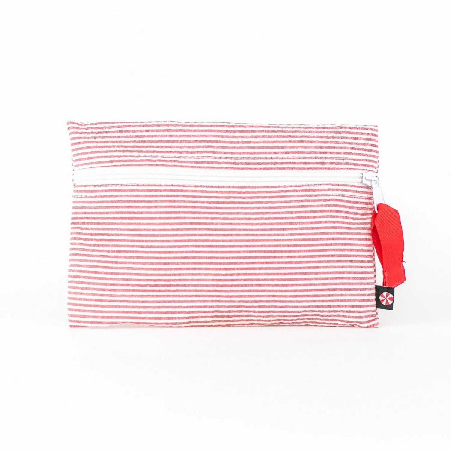 Seersucker Flat Zip Pouch