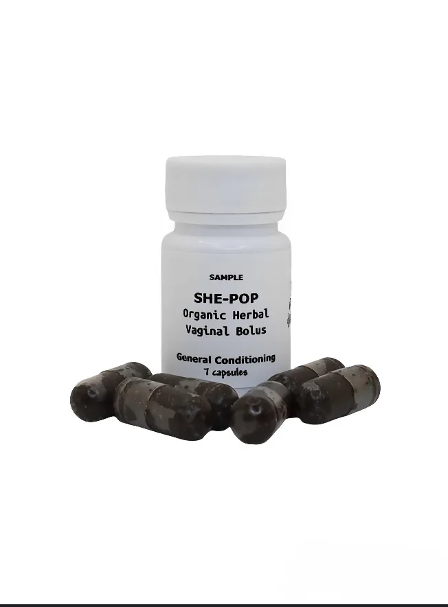 SHE-POP: Organic Herbal Vaginal Bolus- General Conditioning, 30 capsules- 1,260 mg
