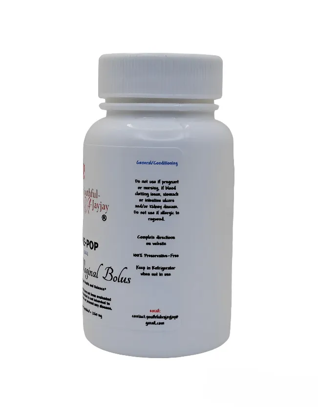 SHE-POP: Organic Herbal Vaginal Bolus- General Conditioning, 30 capsules- 1,260 mg