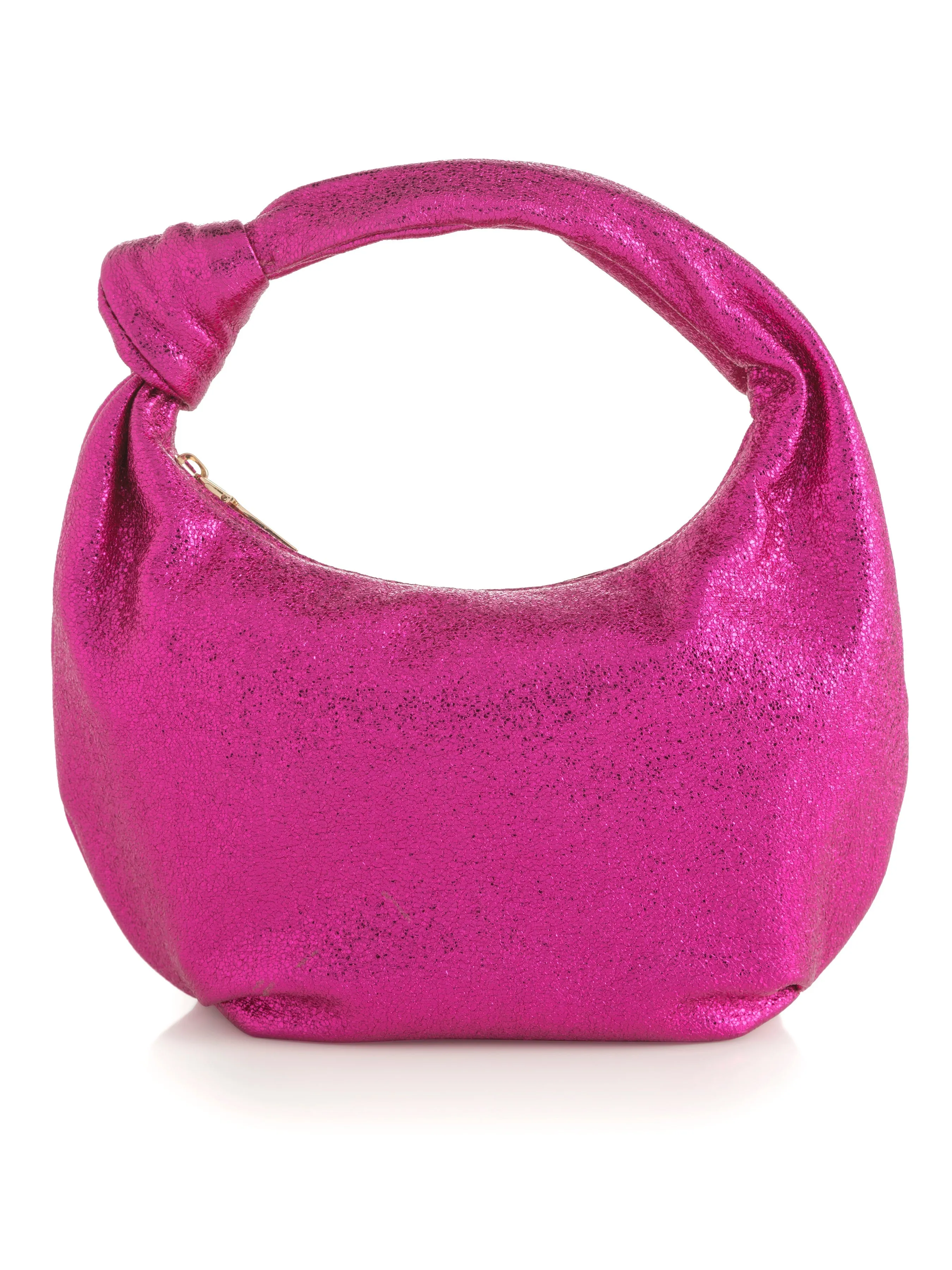 Shiraleah Chrissy Knotted Metallic Top Handle Bag, Magenta