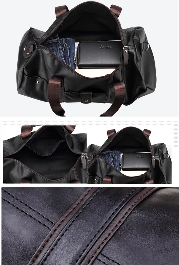 Shub-02 Faux Leather Gym-Travel Duffel Handbag by Wolph