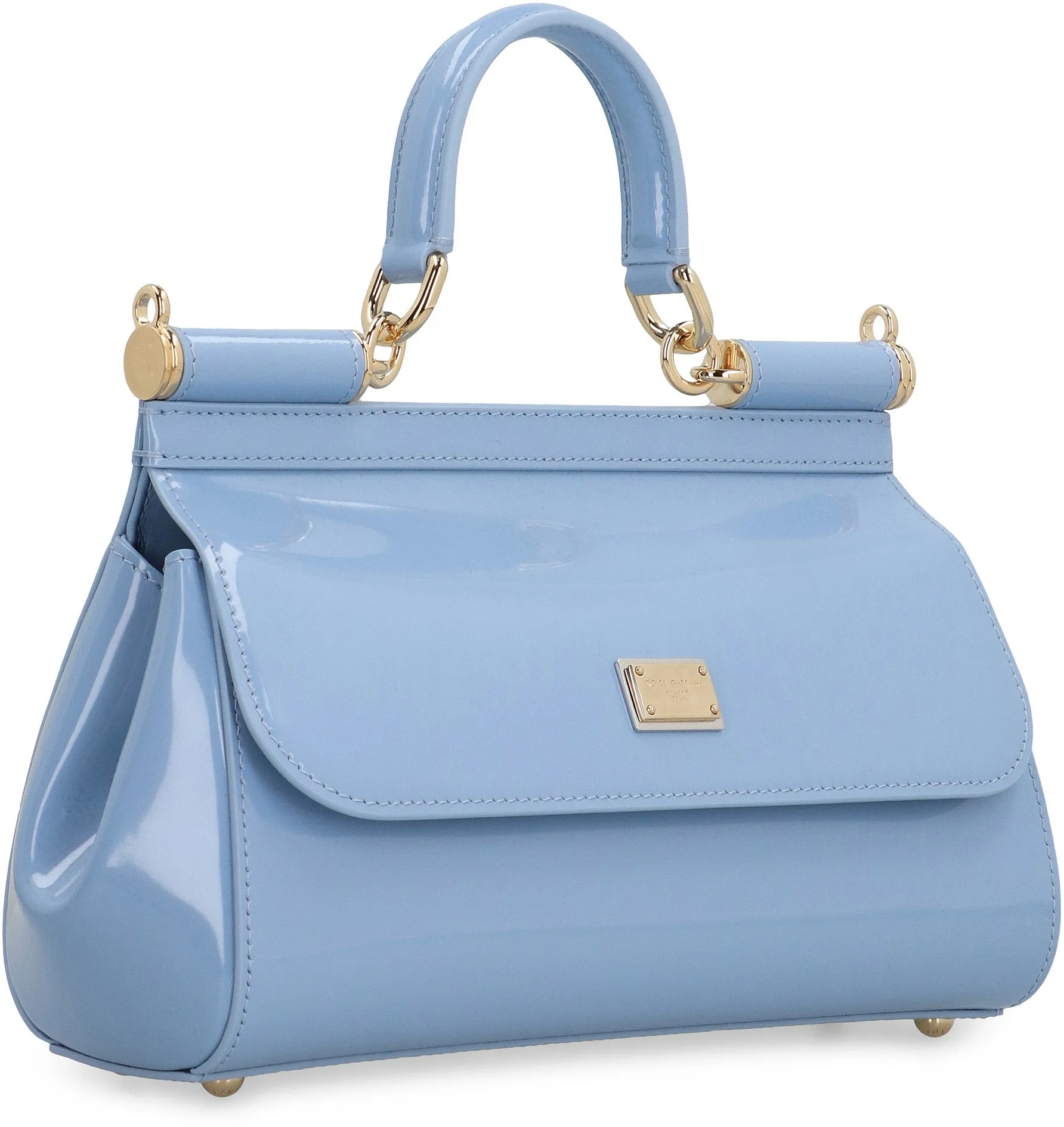 Sicily media Patent leather handbag