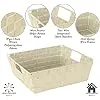 Simplify Large Shelf Woven Strap Tote, Ivory