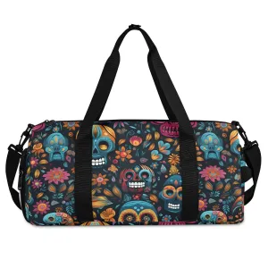 Skulls Flowers Fashion Sports Luggage, Gym or Duffle Bag