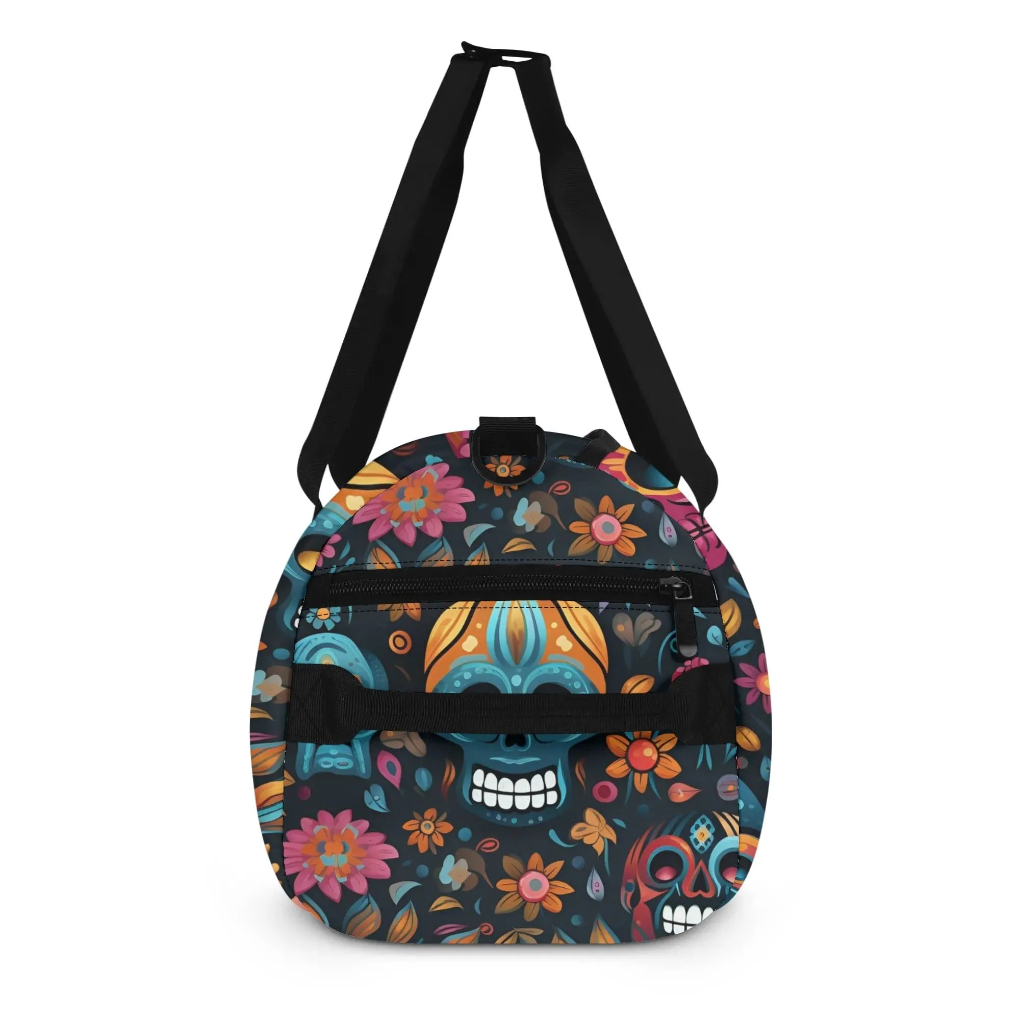 Skulls Flowers Fashion Sports Luggage, Gym or Duffle Bag