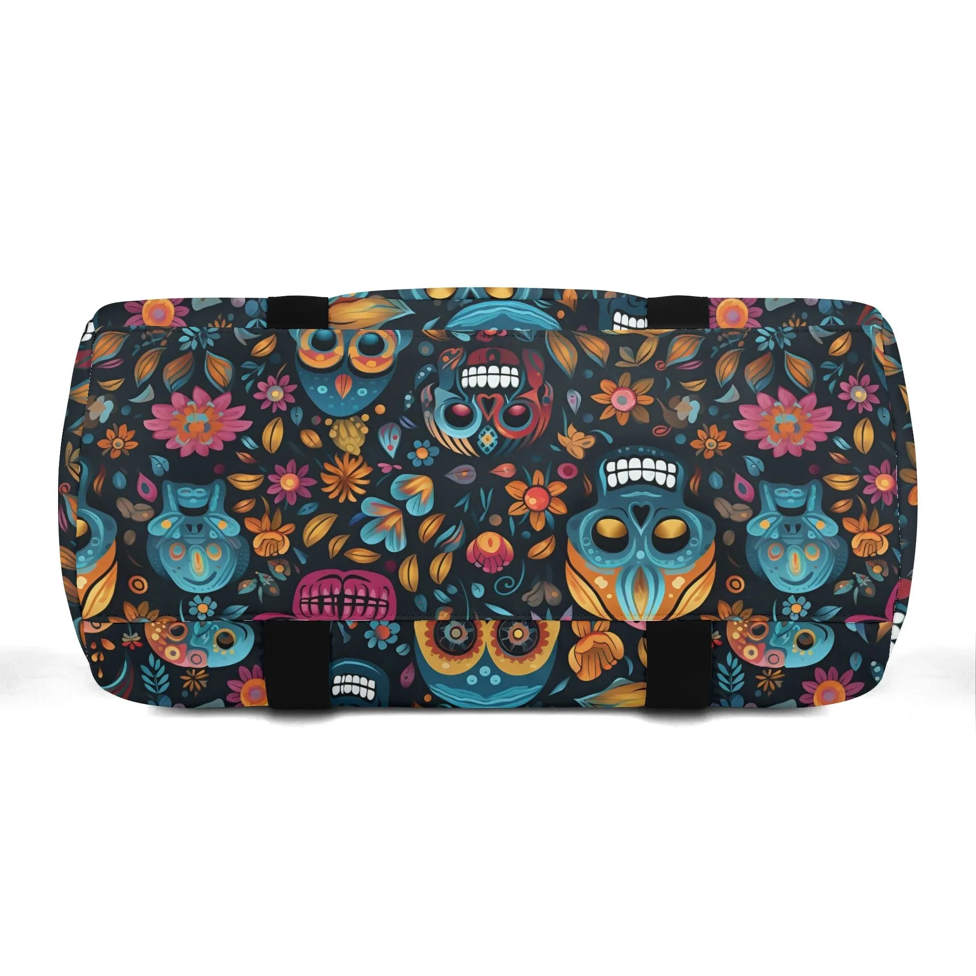 Skulls Flowers Fashion Sports Luggage, Gym or Duffle Bag