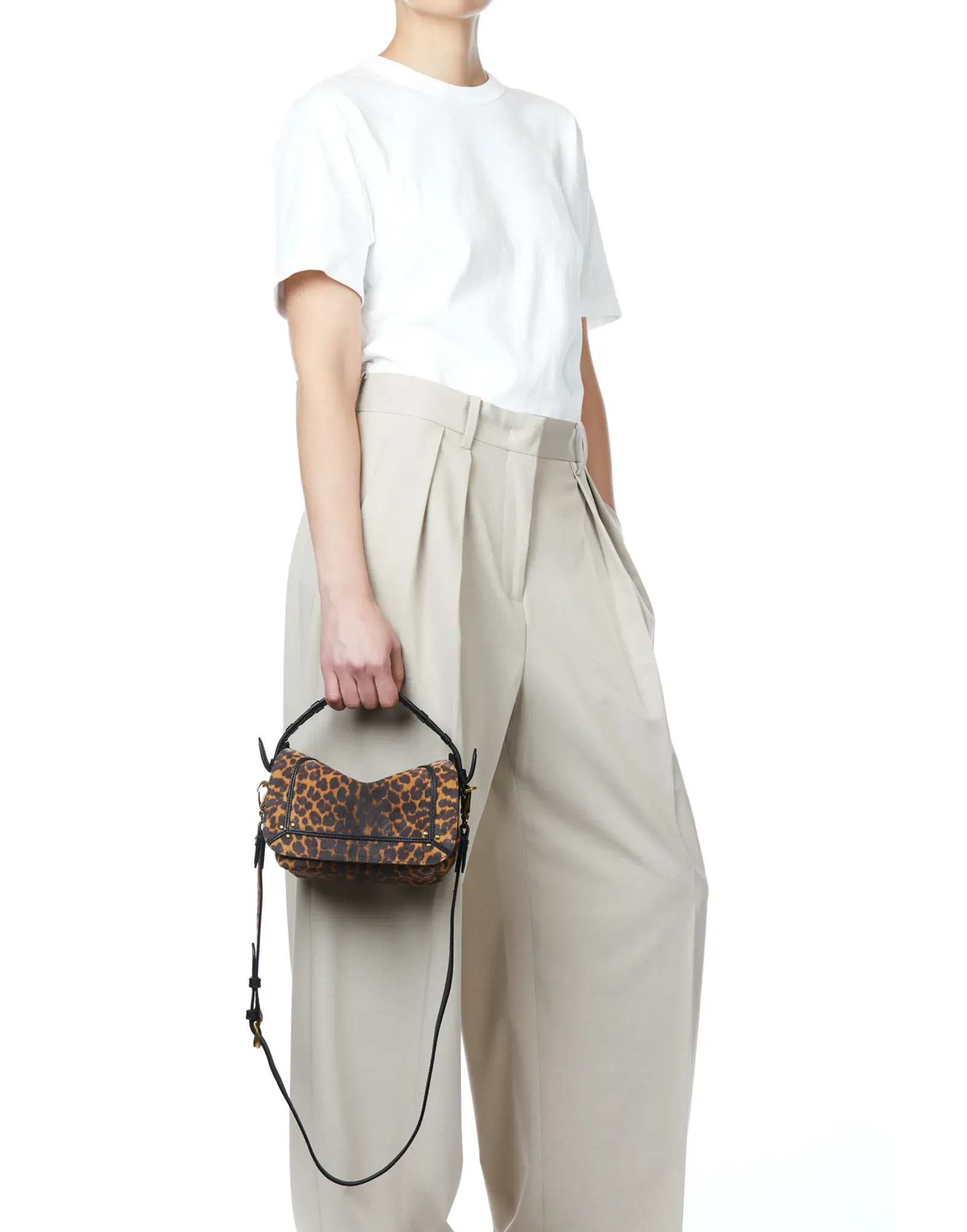 Small Pepito Handbag in Leo Chamois
