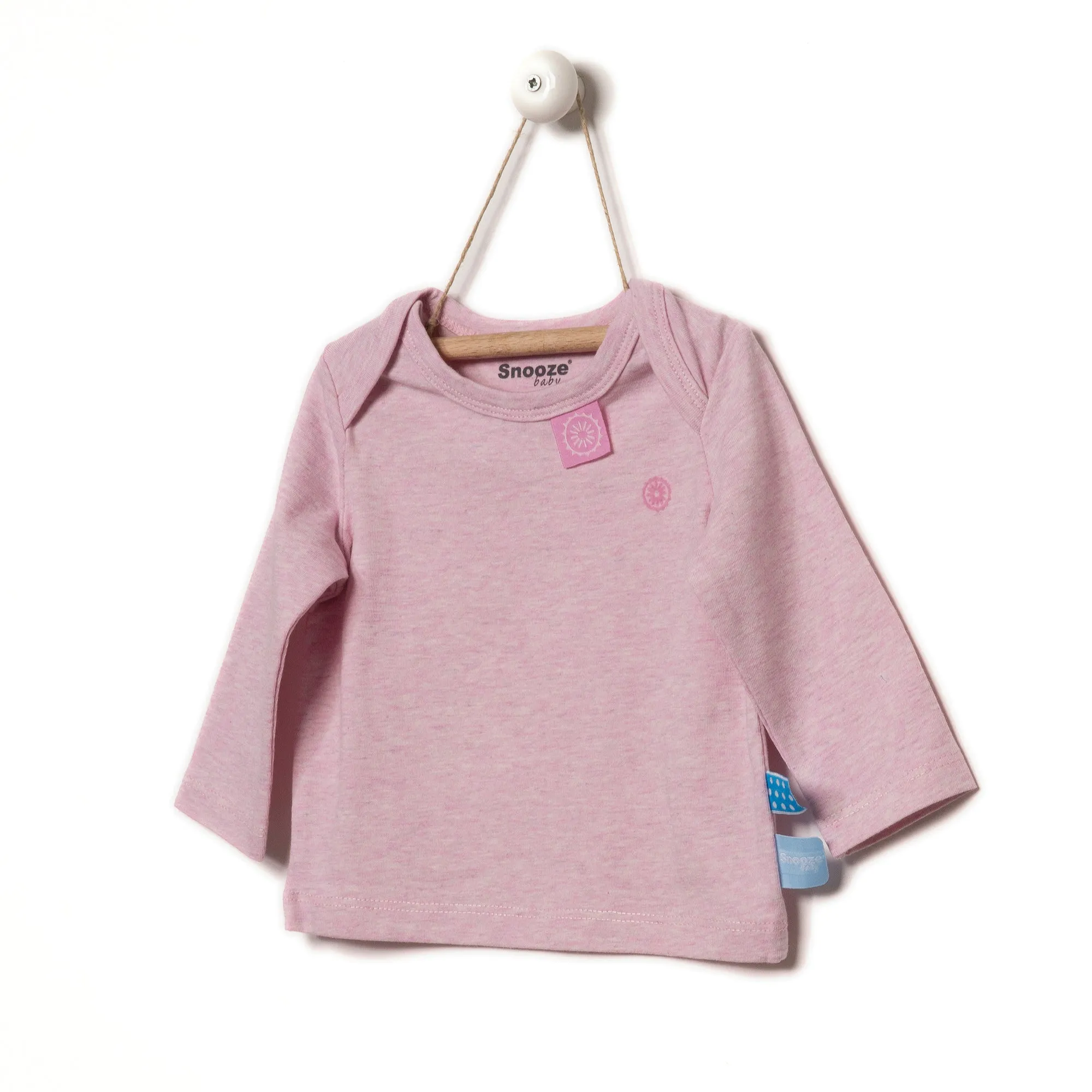 Snoozebaby Long sleeve Shirt in Pink melange - 4 Sizes
