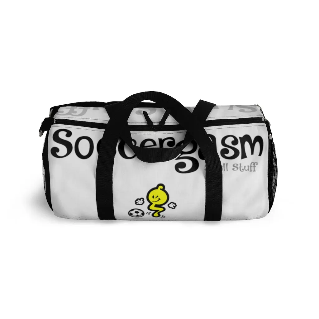 SOCCERGASM-WHITE Duffel Bag