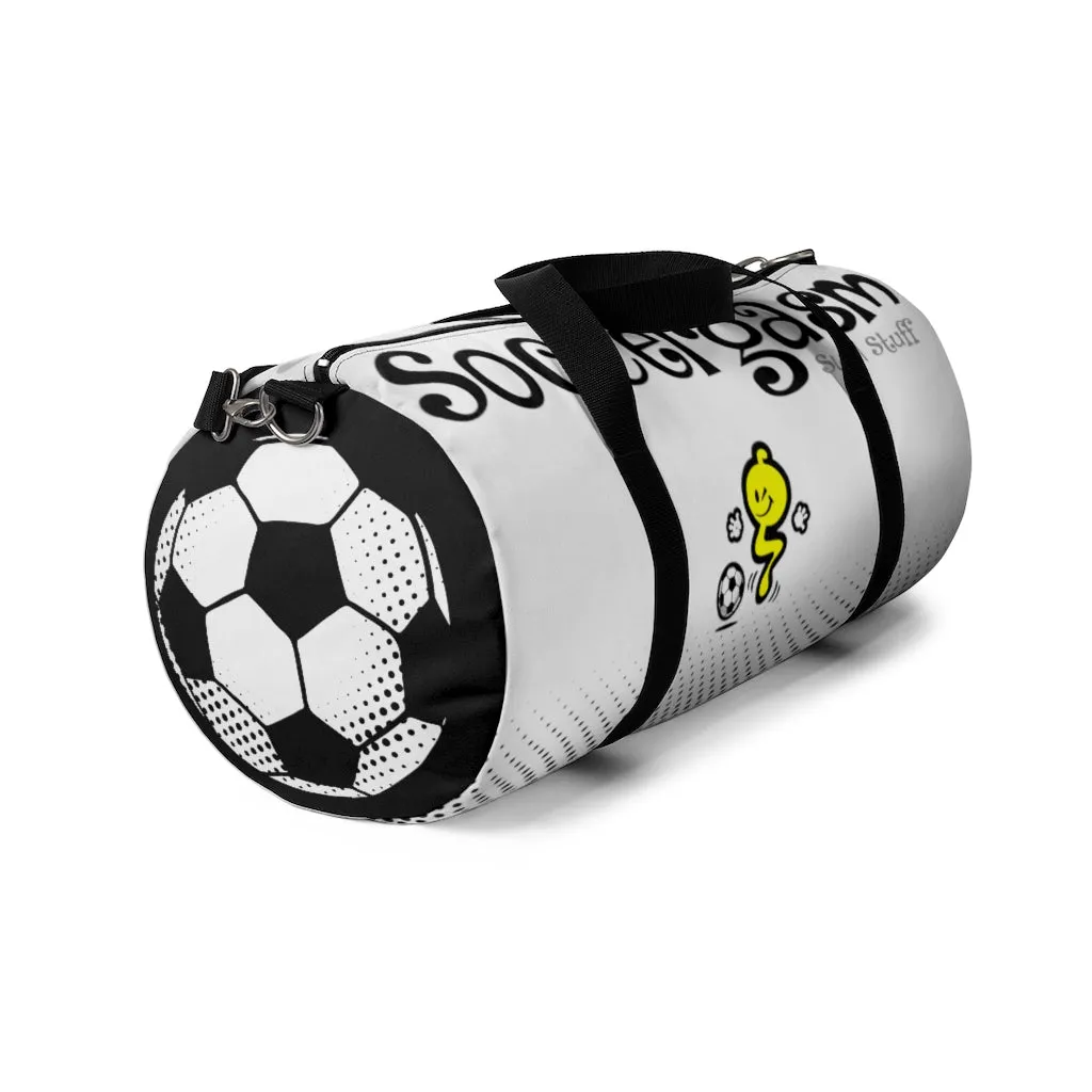 SOCCERGASM-WHITE Duffel Bag