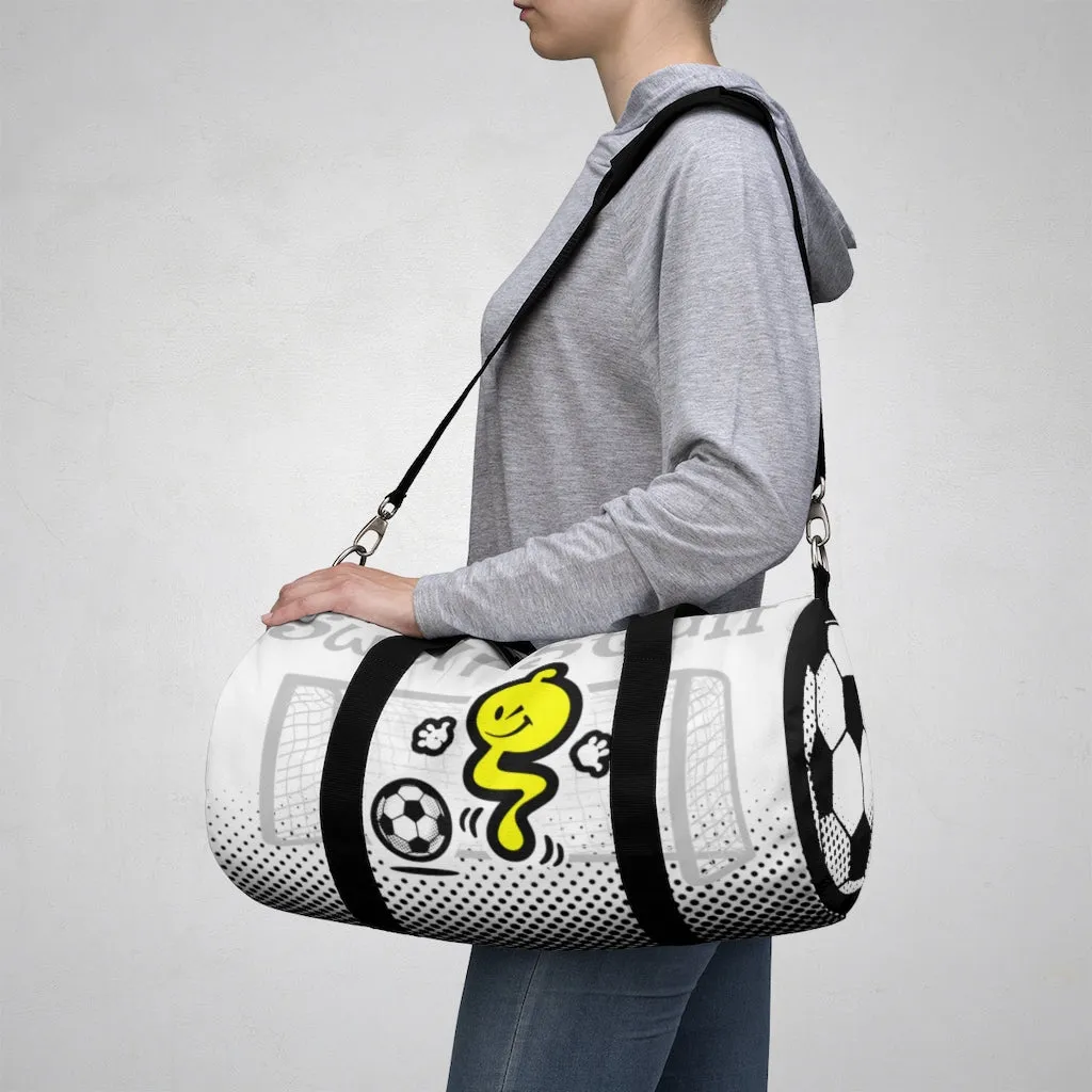 SOCCERGASM-WHITE Duffel Bag