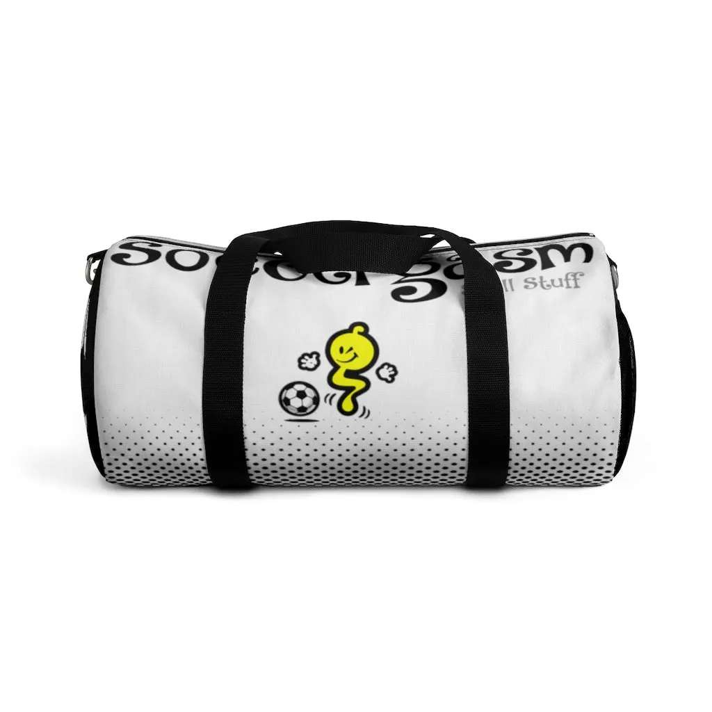 SOCCERGASM-WHITE Duffel Bag