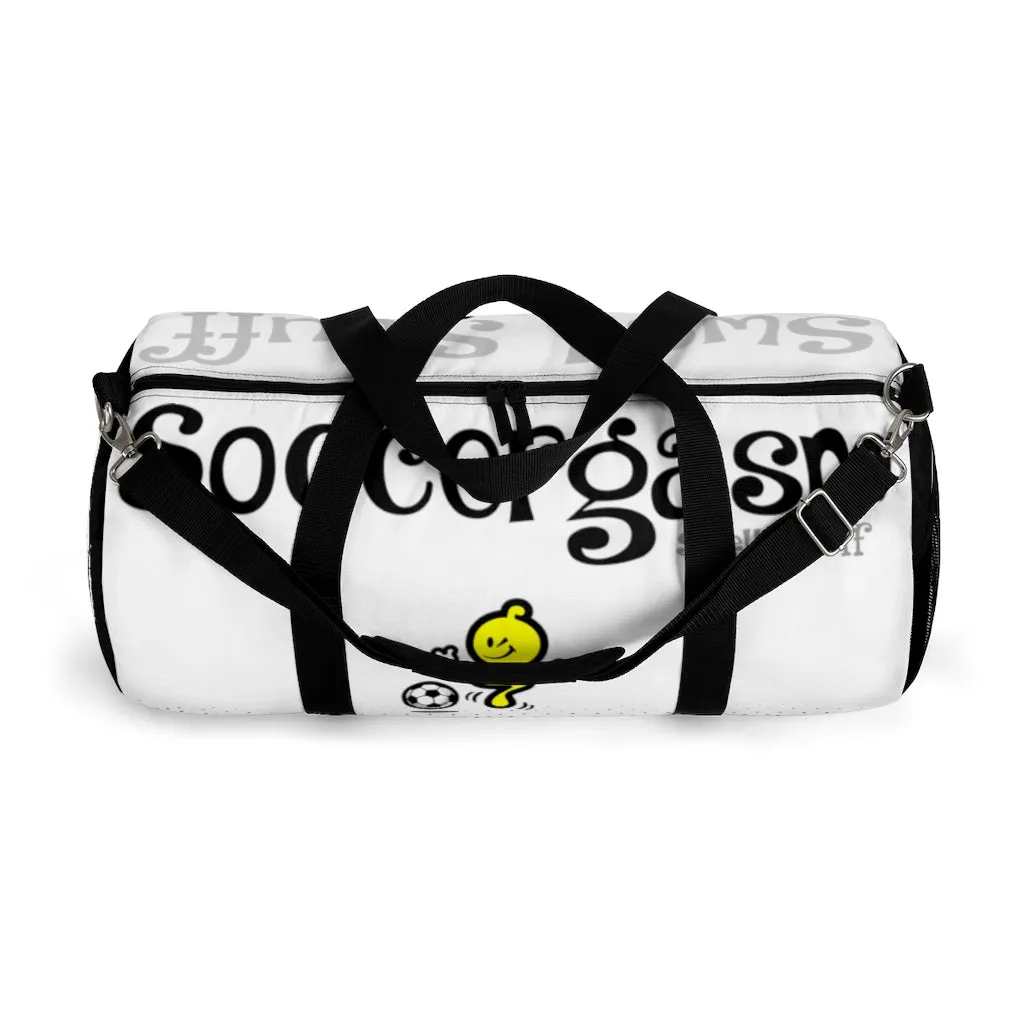 SOCCERGASM-WHITE Duffel Bag