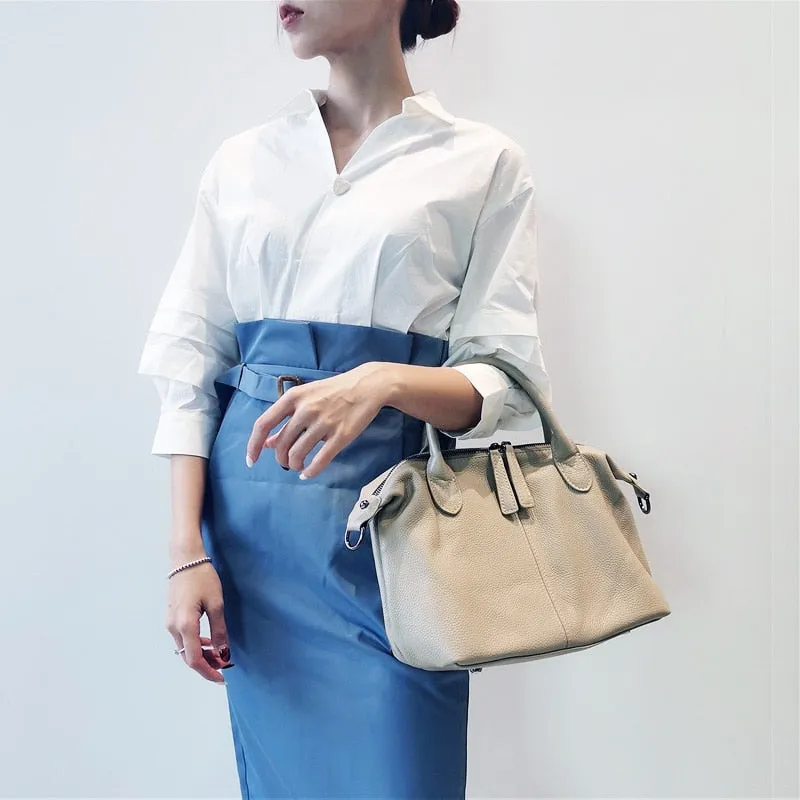 Soft Real Leather Ladies Hand Bag Genuine Leather Purse
