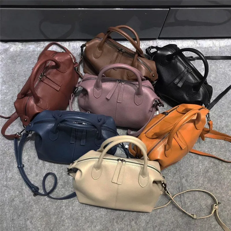 Soft Real Leather Ladies Hand Bag Genuine Leather Purse