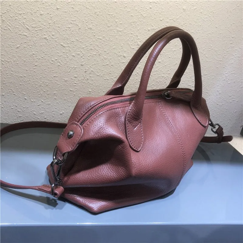Soft Real Leather Ladies Hand Bag Genuine Leather Purse