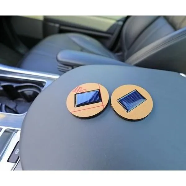 Solar Powered LED Car Cup Holder Lights (2-Pack)