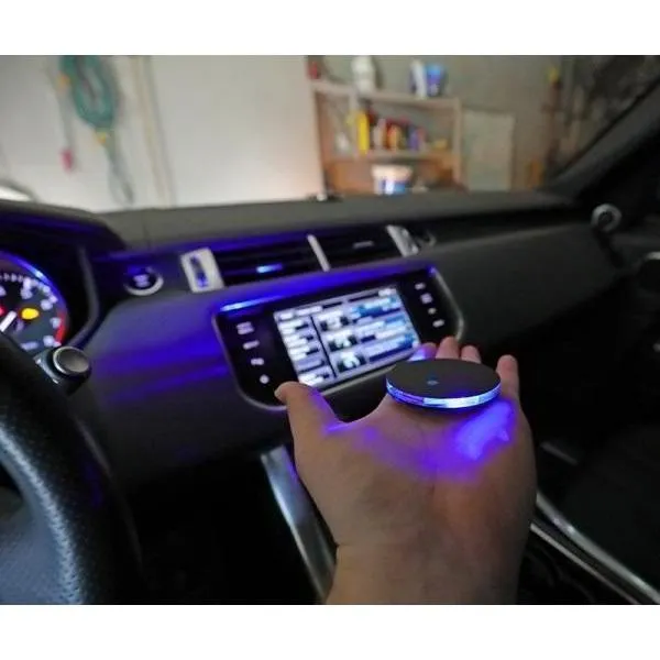 Solar Powered LED Car Cup Holder Lights (2-Pack)