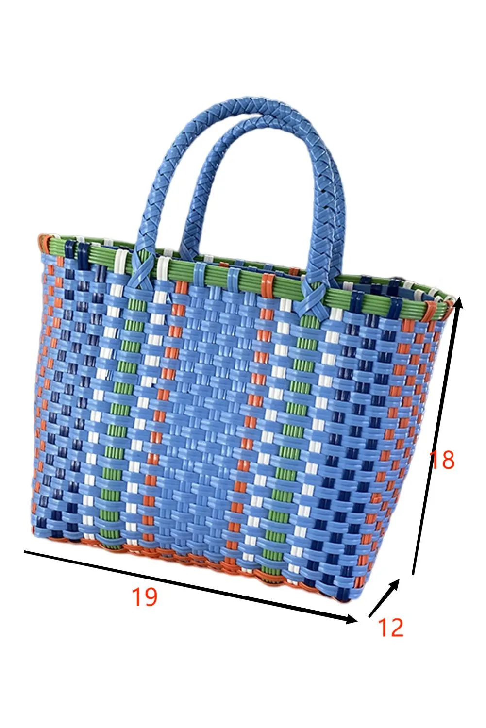 Square Woven Basket Tote Bag 19*12*18cm