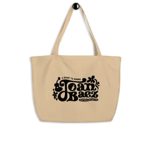 SR Joan Baez 'Circle Logo' Large Organic Tote