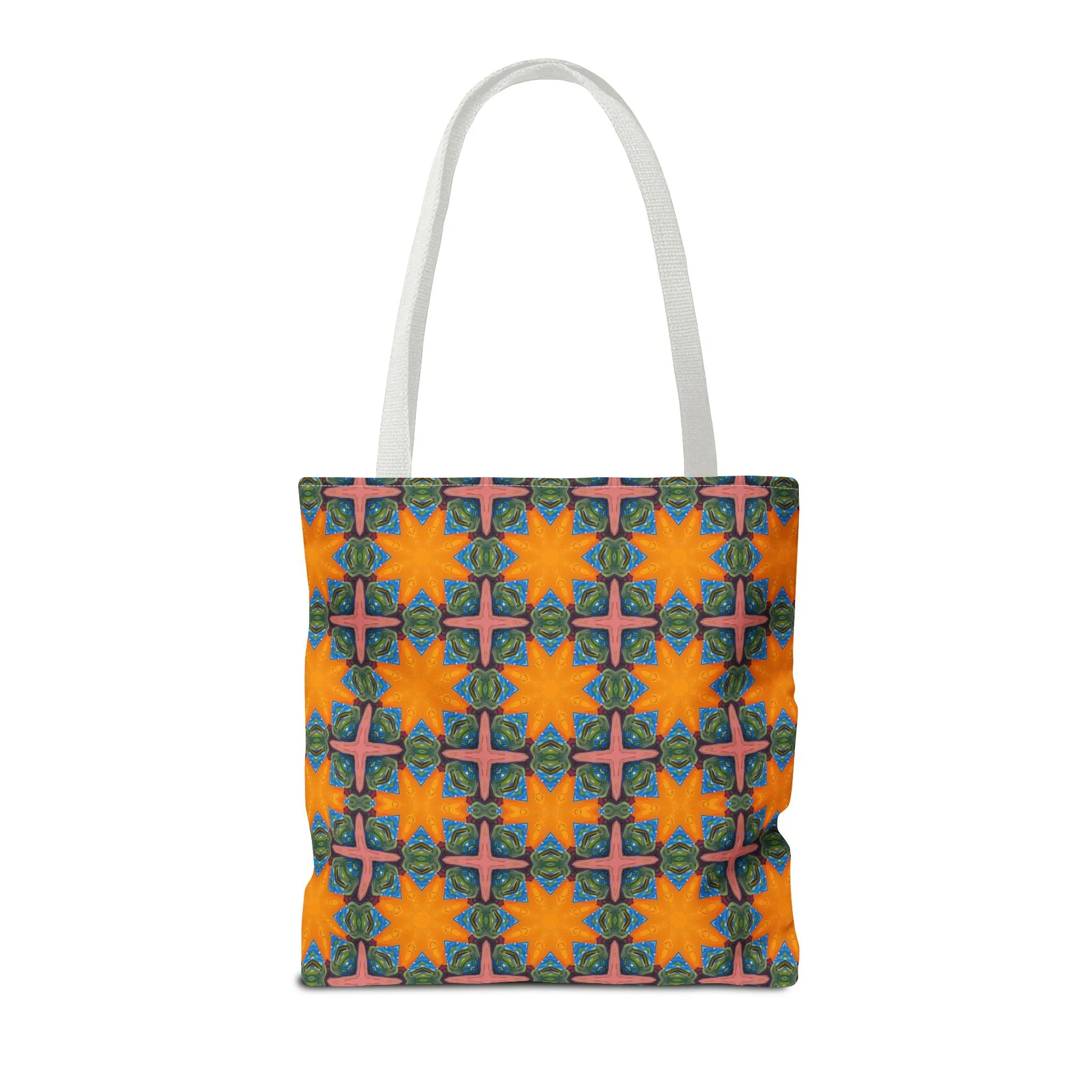 Starburst Mosaic Voyage Tote Bag - Carry Tapestry Elegance with a Starburst of Color! Available in 3 sizes.