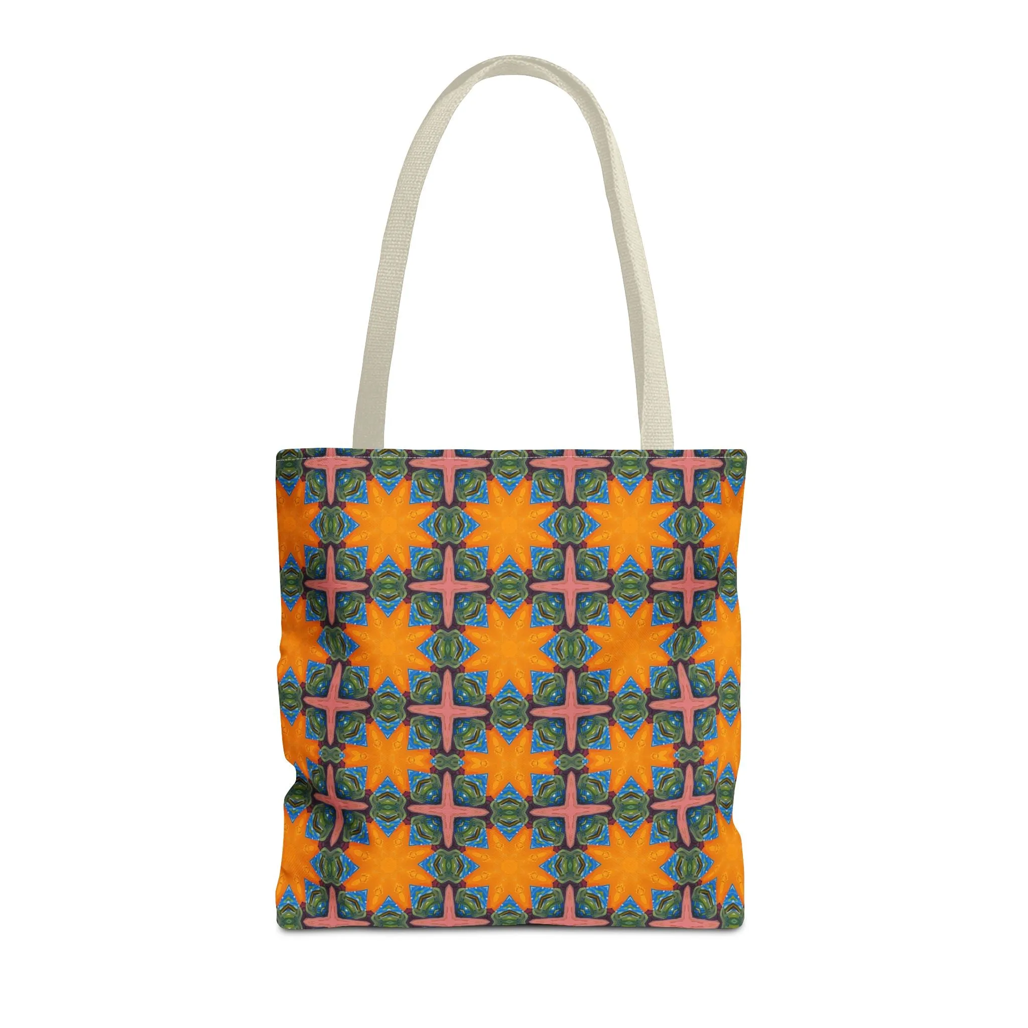 Starburst Mosaic Voyage Tote Bag - Carry Tapestry Elegance with a Starburst of Color! Available in 3 sizes.