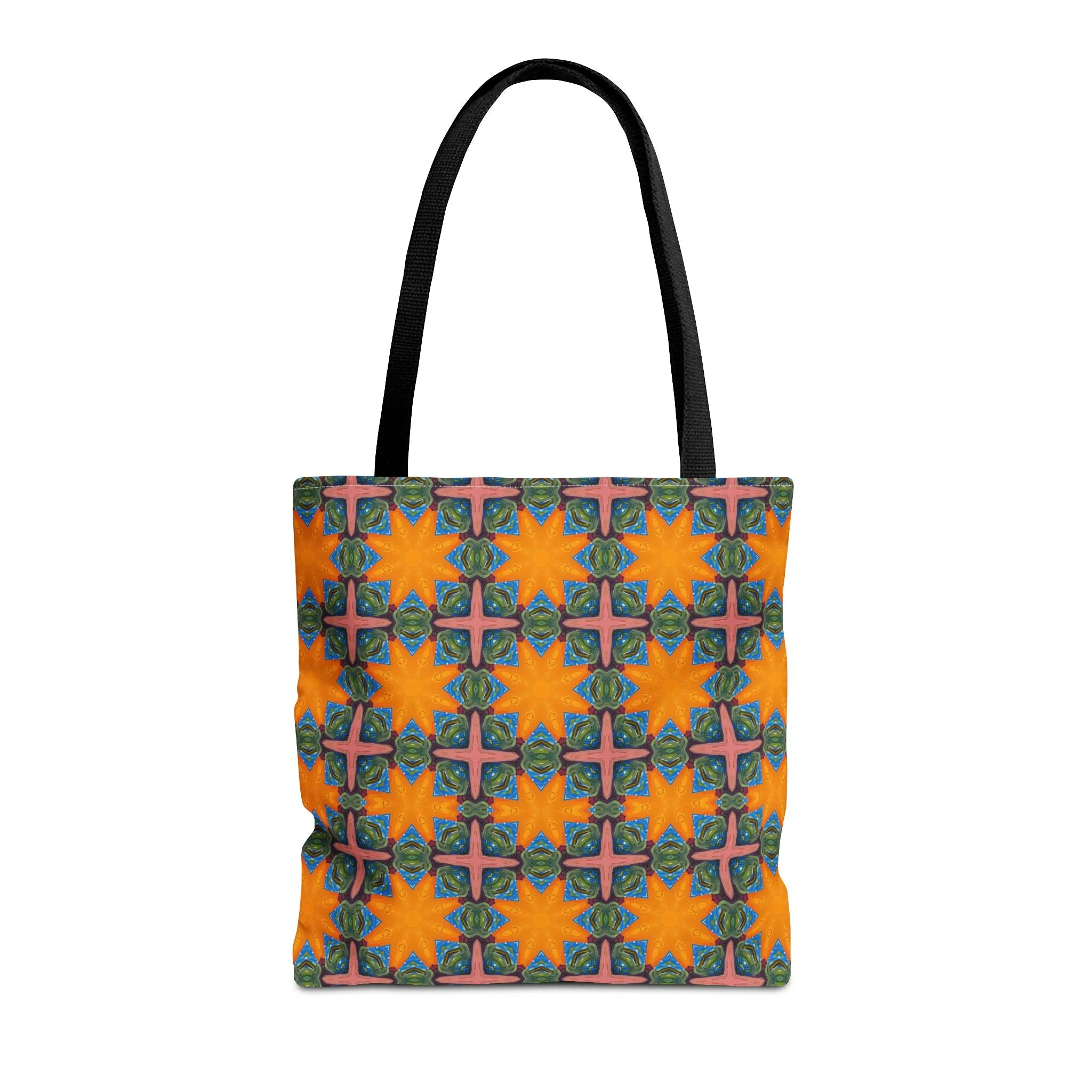 Starburst Mosaic Voyage Tote Bag - Carry Tapestry Elegance with a Starburst of Color! Available in 3 sizes.