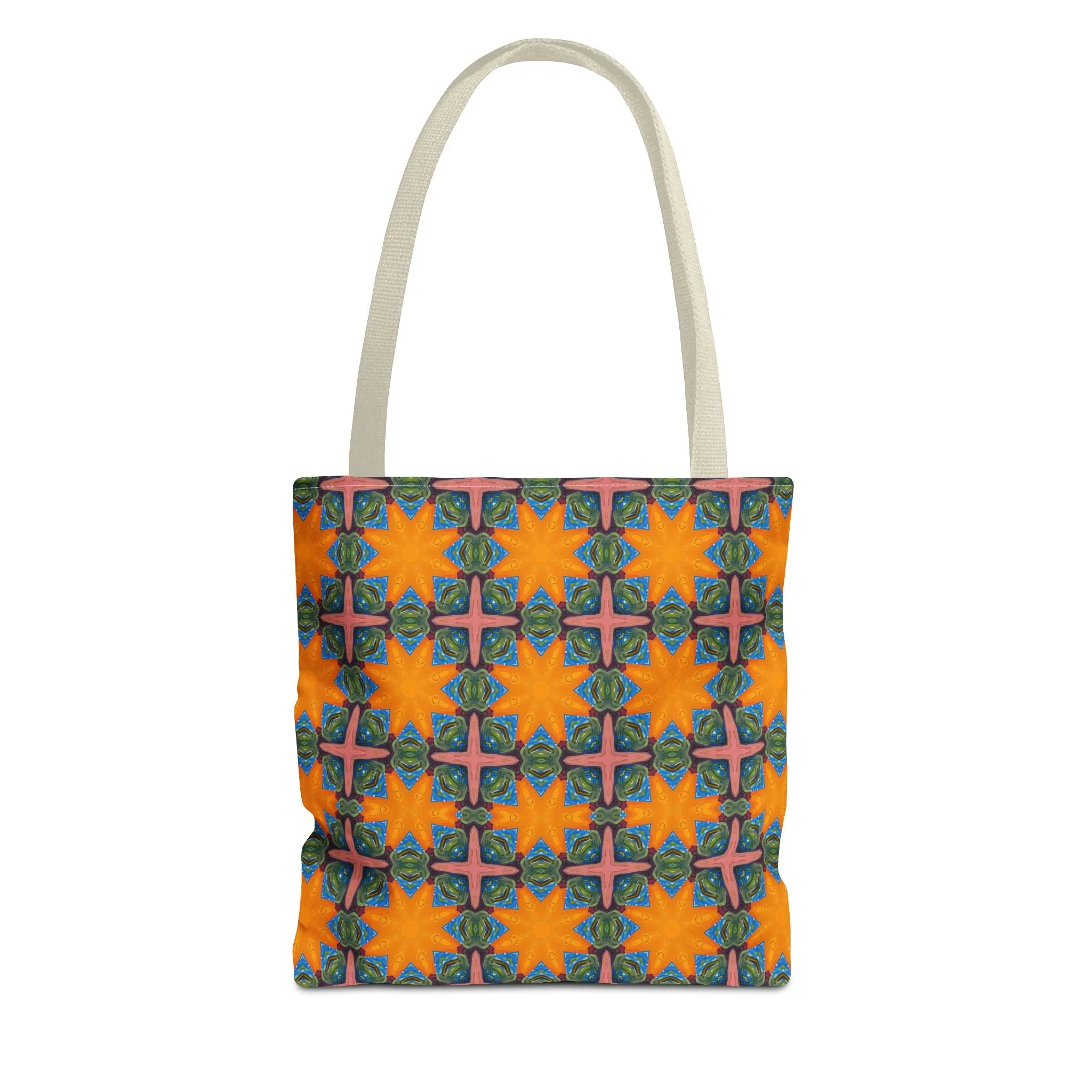 Starburst Mosaic Voyage Tote Bag - Carry Tapestry Elegance with a Starburst of Color! Available in 3 sizes.