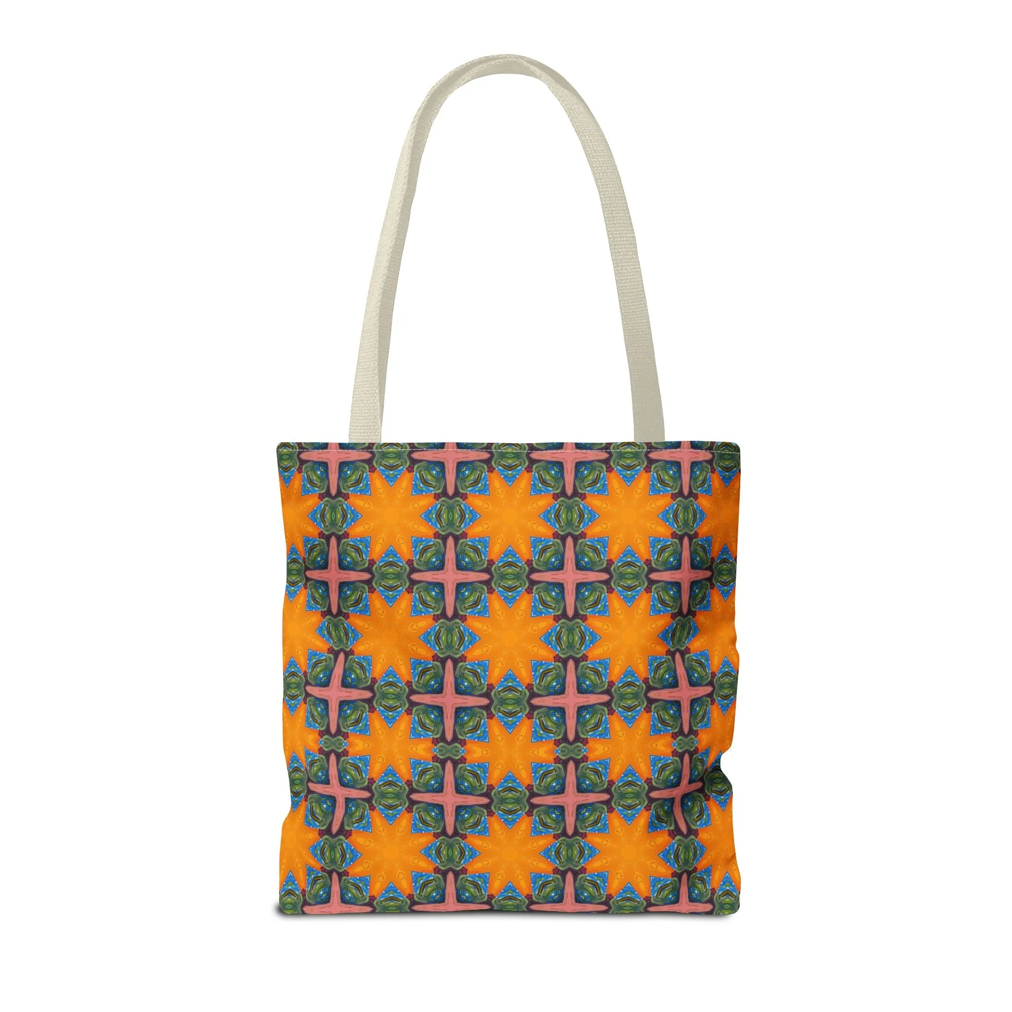 Starburst Mosaic Voyage Tote Bag - Carry Tapestry Elegance with a Starburst of Color! Available in 3 sizes.