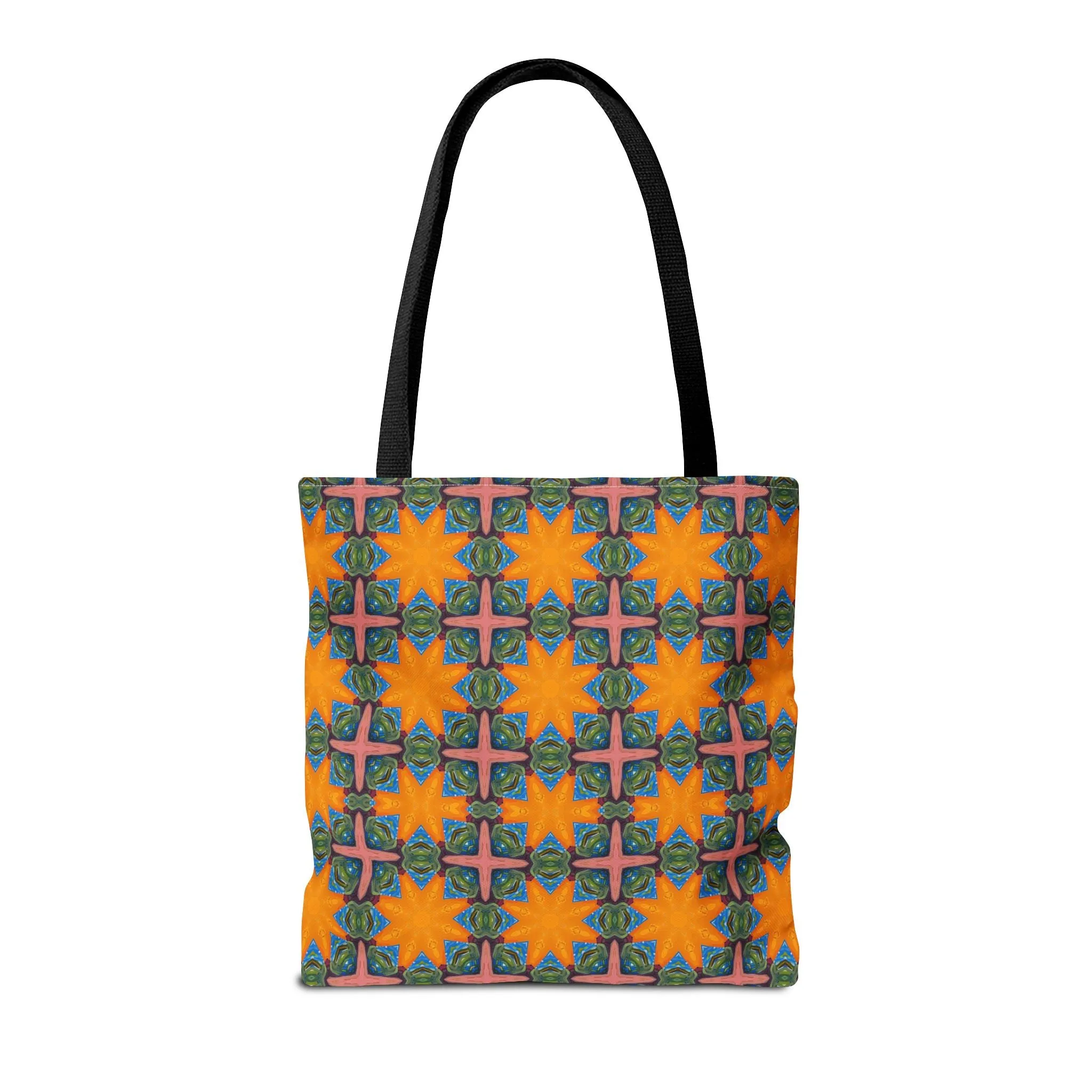 Starburst Mosaic Voyage Tote Bag - Carry Tapestry Elegance with a Starburst of Color! Available in 3 sizes.