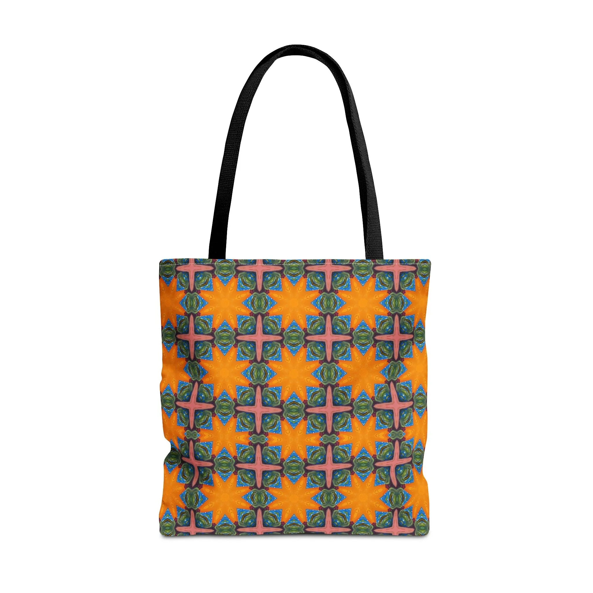 Starburst Mosaic Voyage Tote Bag - Carry Tapestry Elegance with a Starburst of Color! Available in 3 sizes.