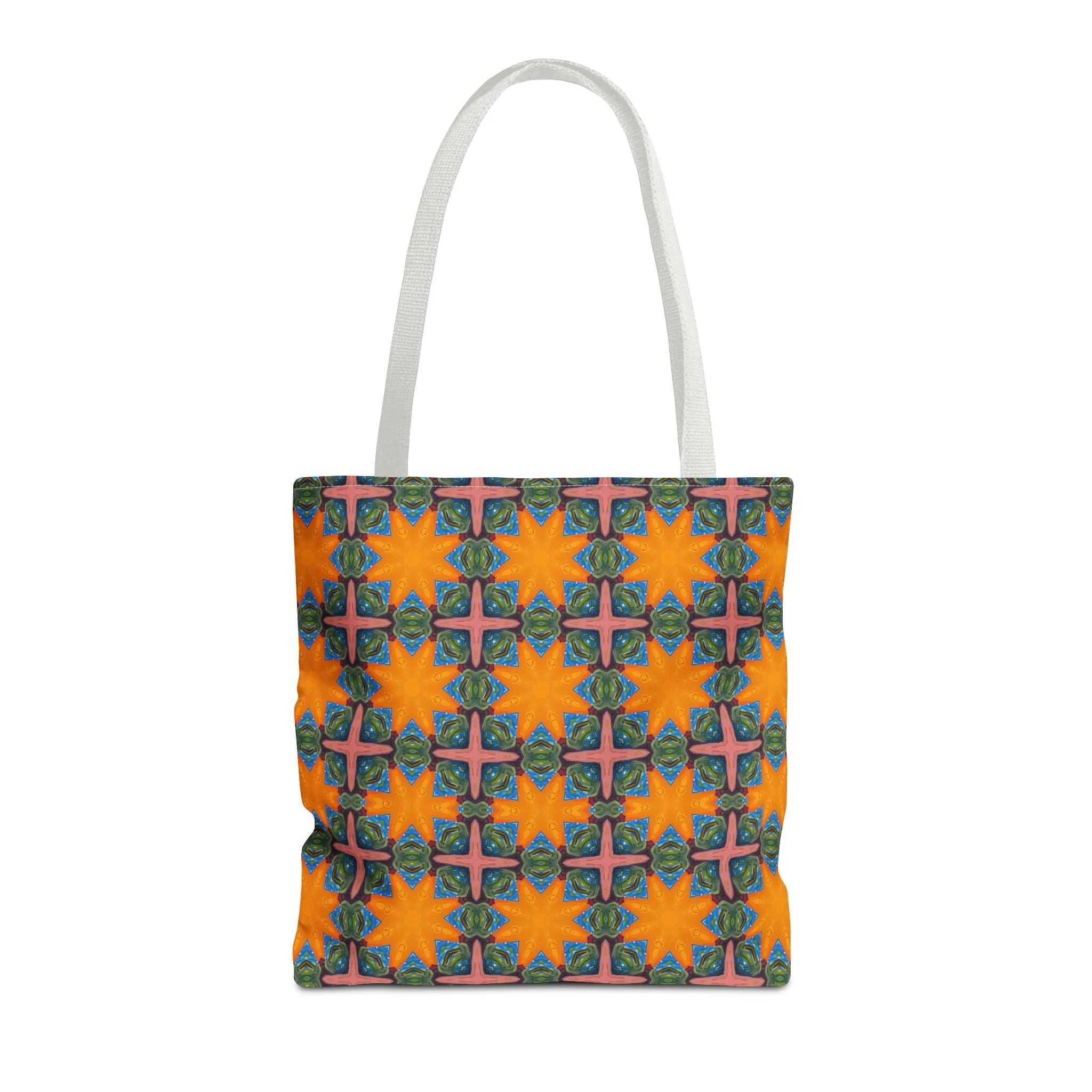 Starburst Mosaic Voyage Tote Bag - Carry Tapestry Elegance with a Starburst of Color! Available in 3 sizes.