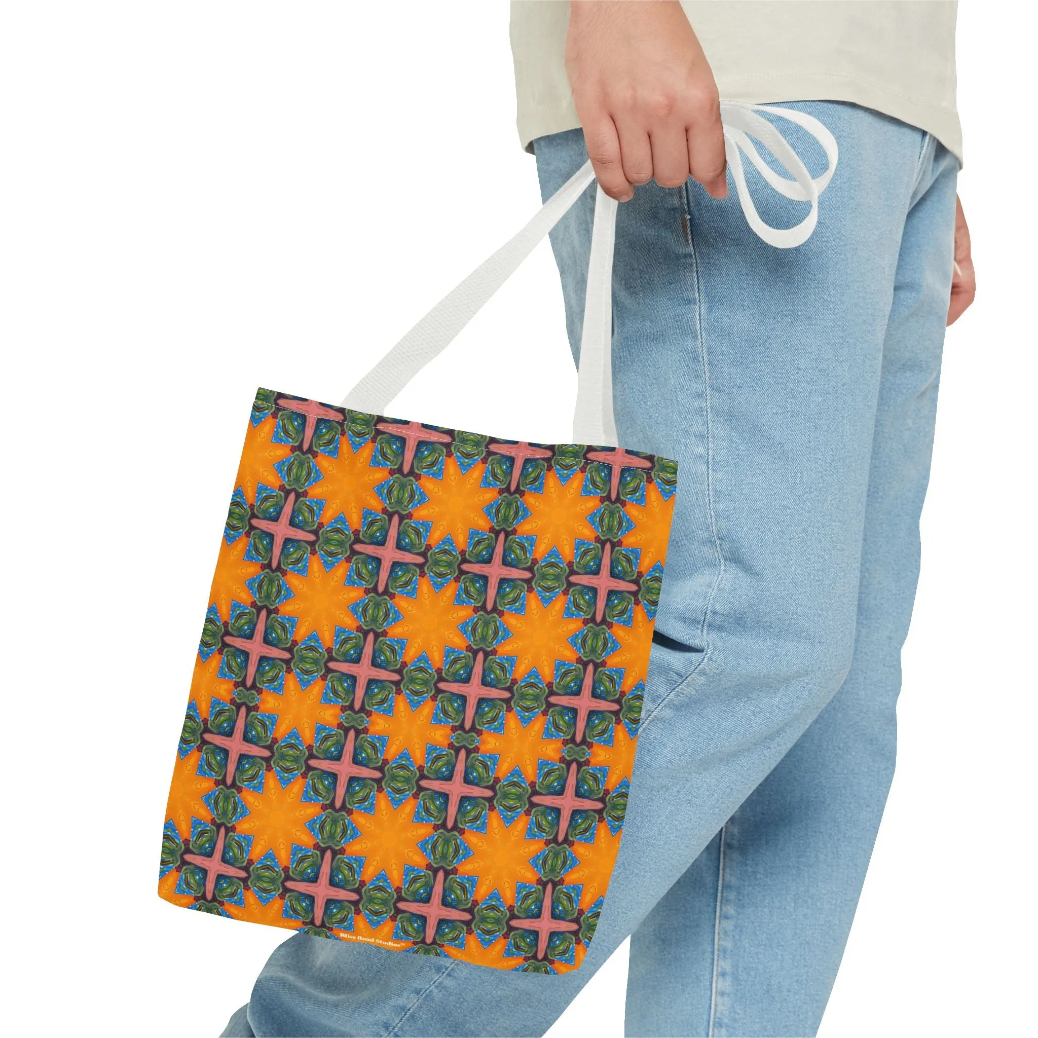 Starburst Mosaic Voyage Tote Bag - Carry Tapestry Elegance with a Starburst of Color! Available in 3 sizes.