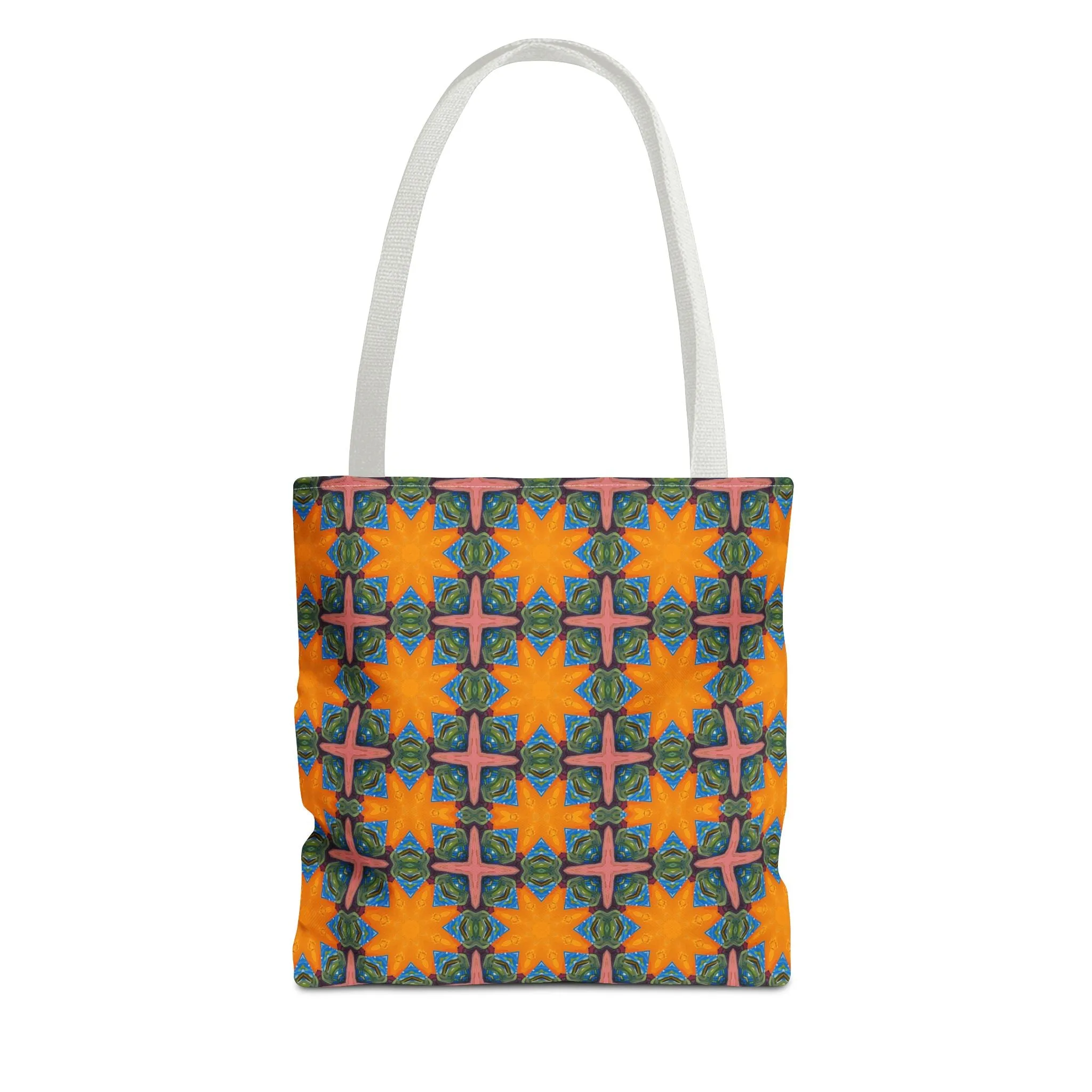 Starburst Mosaic Voyage Tote Bag - Carry Tapestry Elegance with a Starburst of Color! Available in 3 sizes.