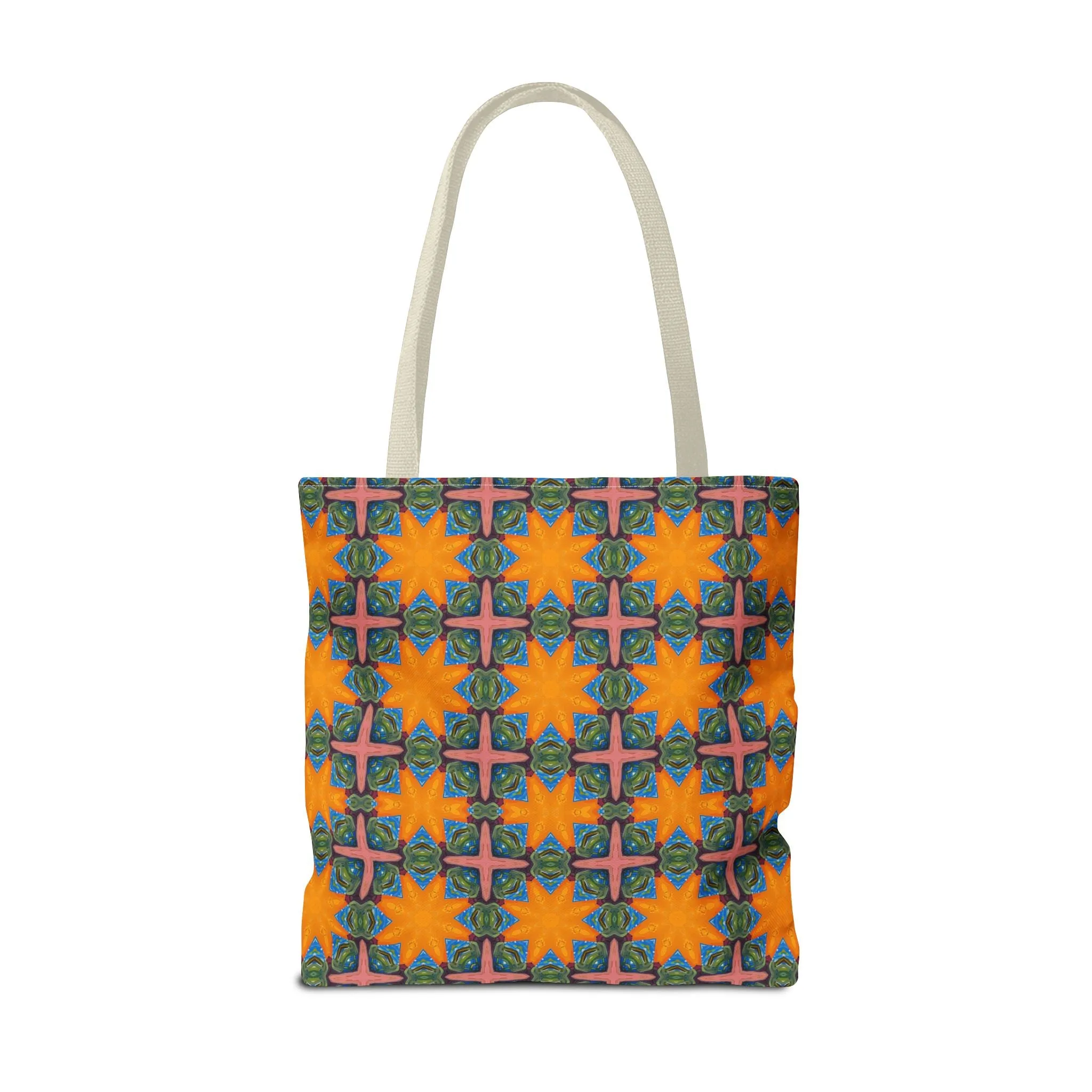 Starburst Mosaic Voyage Tote Bag - Carry Tapestry Elegance with a Starburst of Color! Available in 3 sizes.