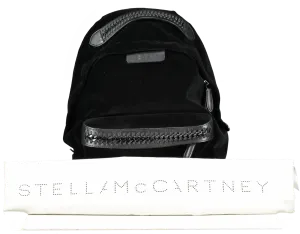 Stella McCartney Stella Mccartney Black 'falabella' Velvet Backpack One Size