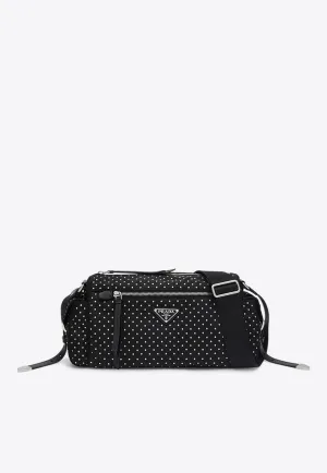 Studded Re-Nylon Crossbody Bag