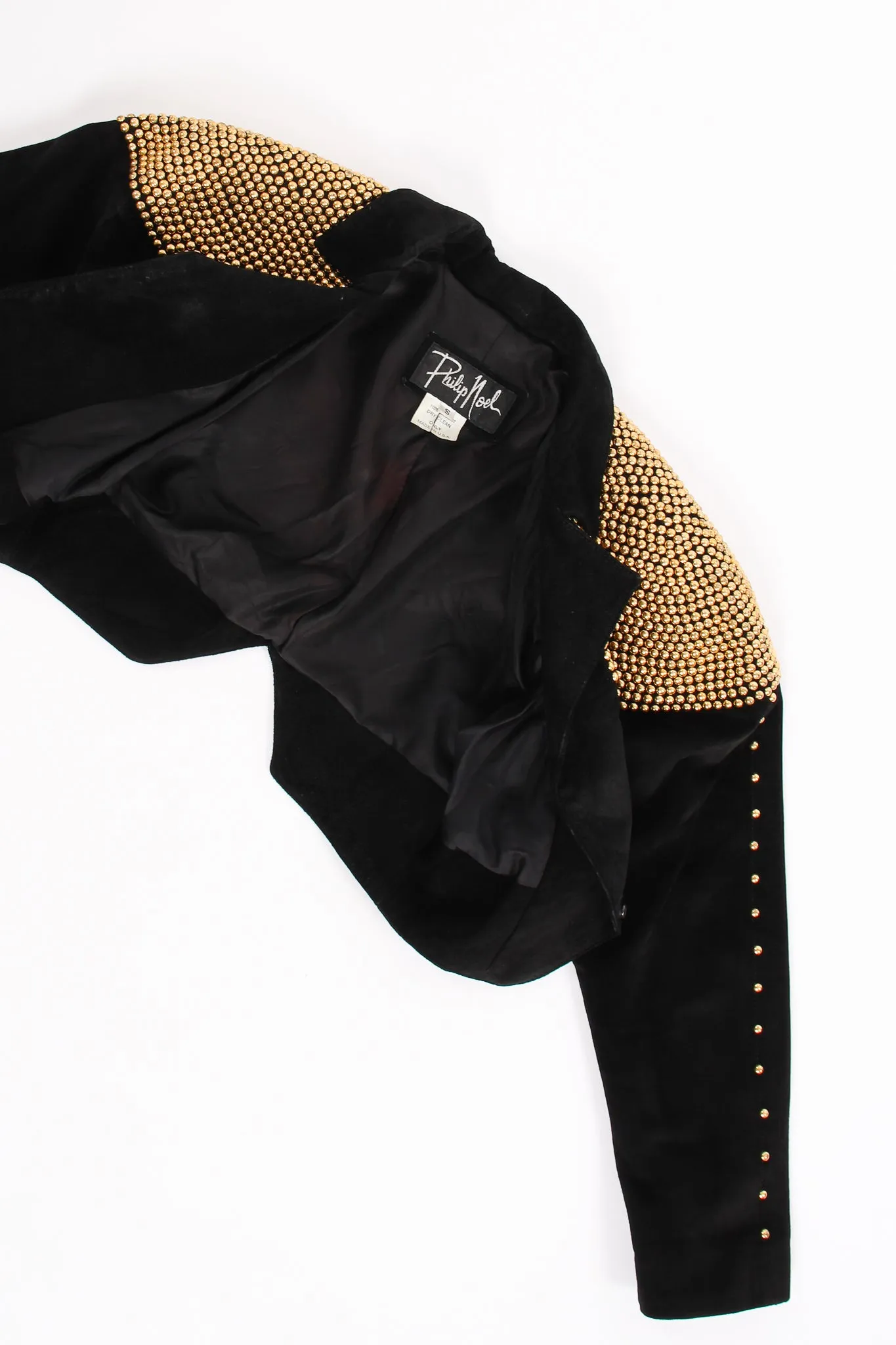 Studded Suede Crop Jacket