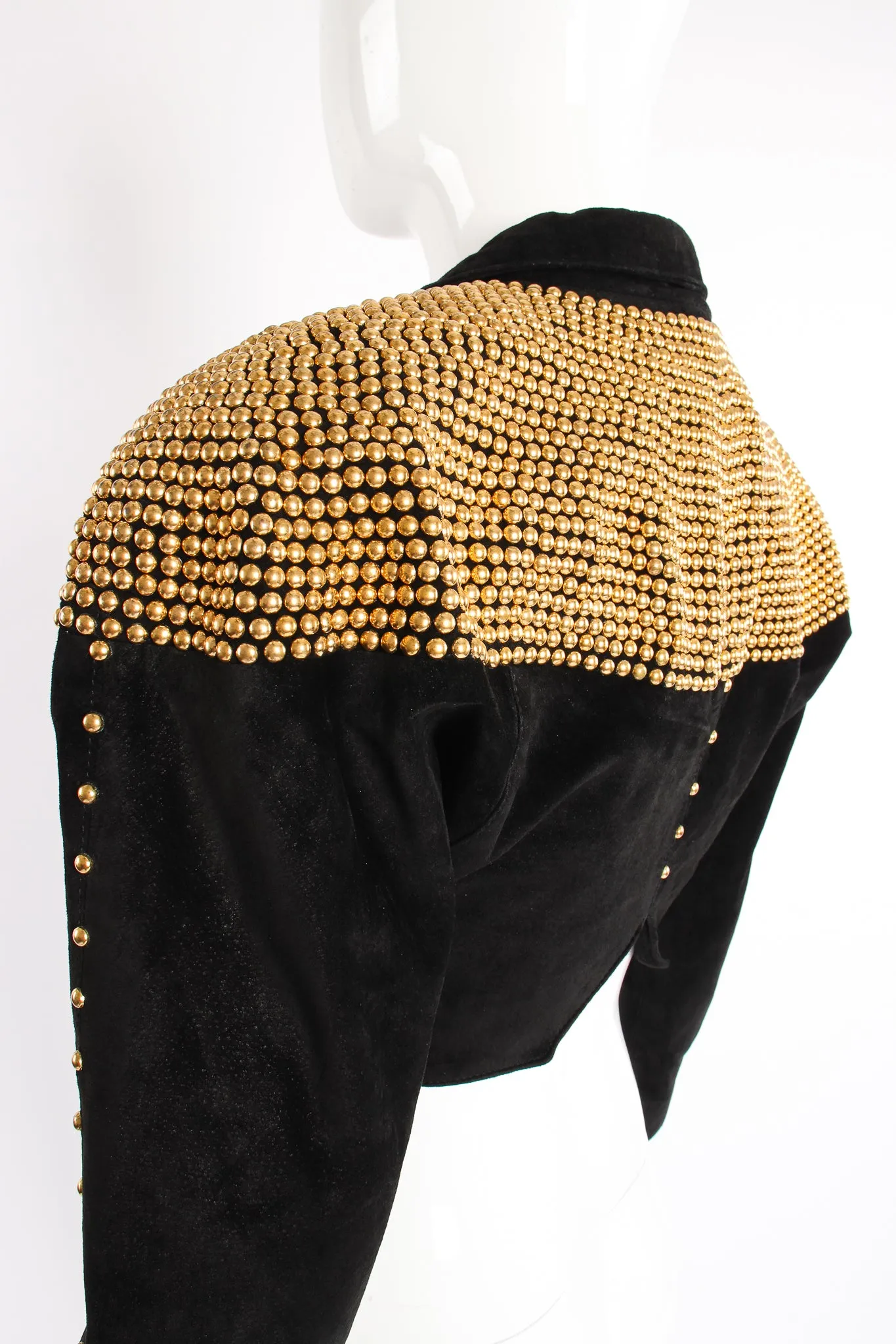 Studded Suede Crop Jacket