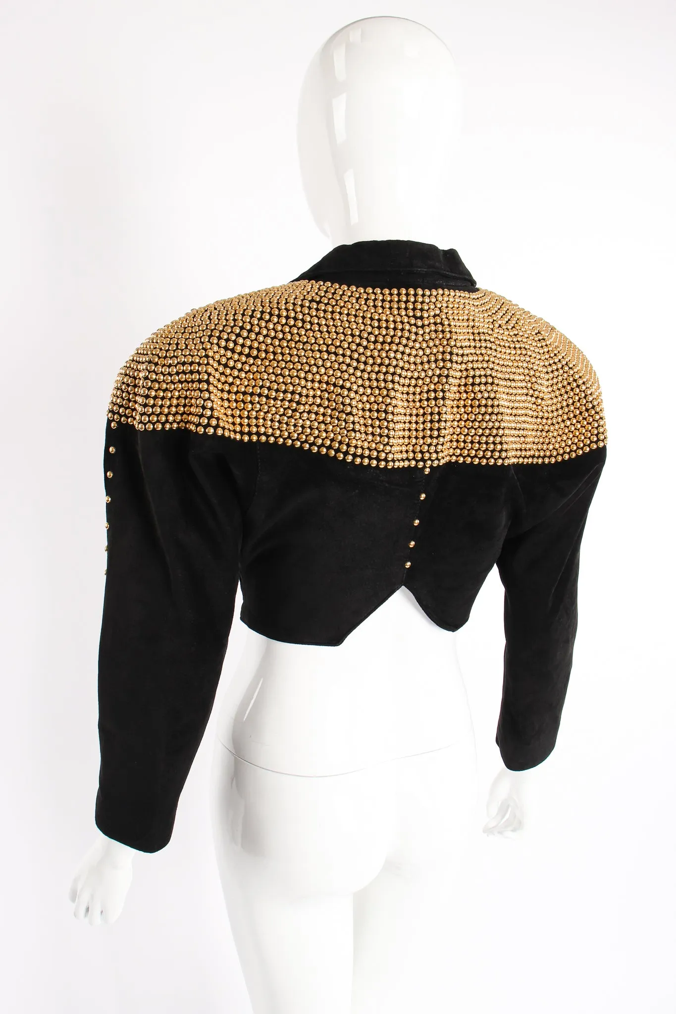 Studded Suede Crop Jacket
