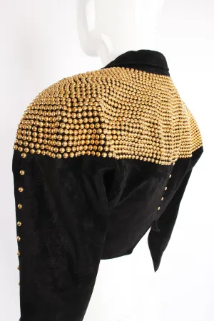 Studded Suede Crop Jacket