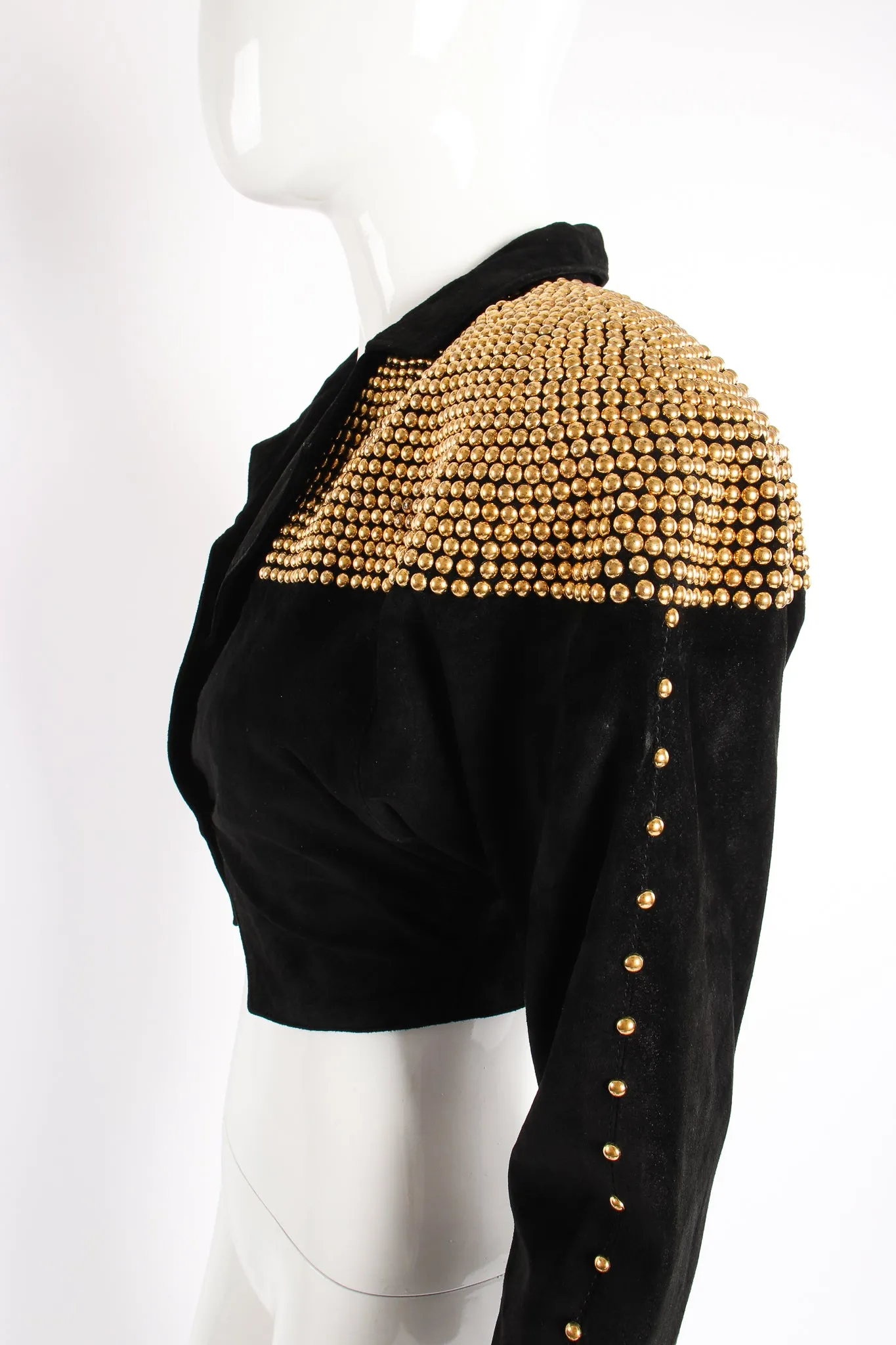 Studded Suede Crop Jacket