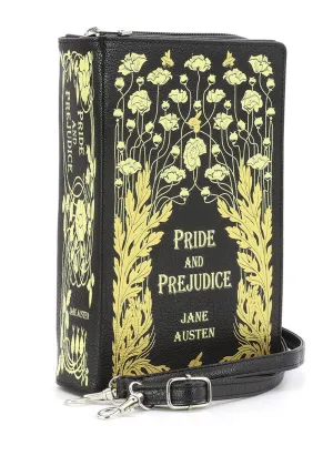 Succubus Bags Pride and Prejudice Floral Book Bag Black