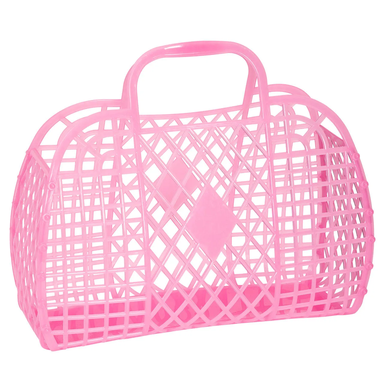 Sun Jellies Large Retro Basket - Neon Pink