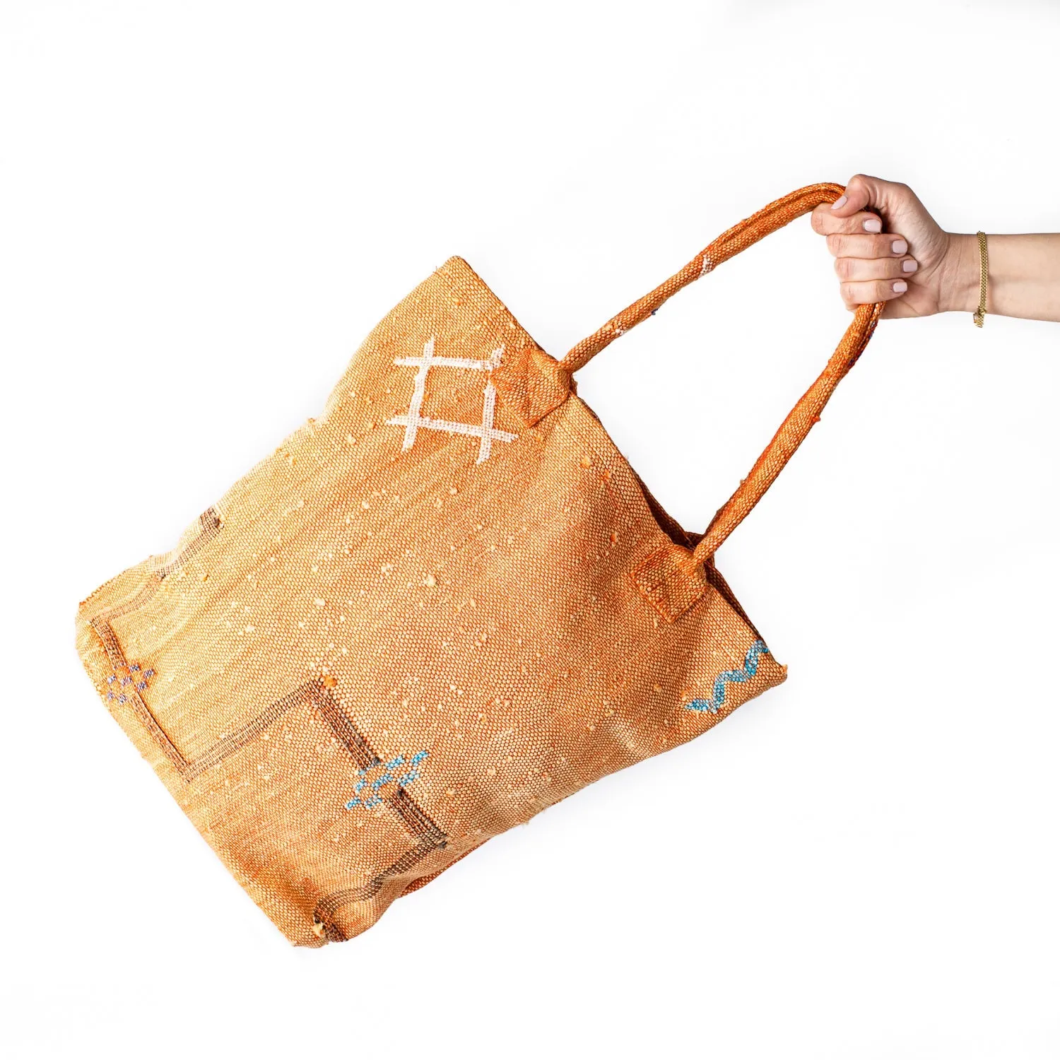Sunset Orange - Tote Cactus Silk bag
