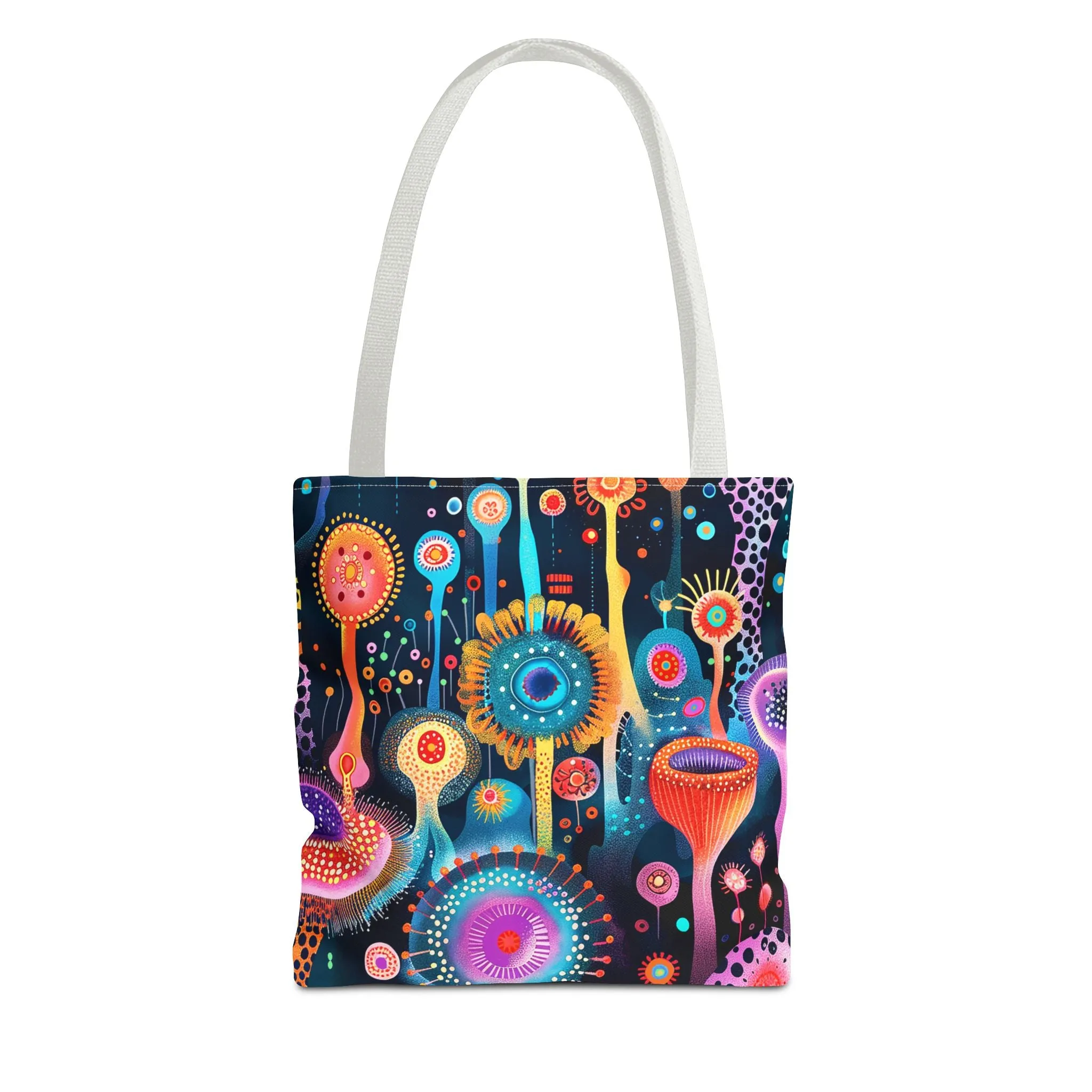 Surreal Seascape Forest Tote Bag - Step into a Surreal Sci-Fi Seascape with Every Carry! Available in 3 sizes.