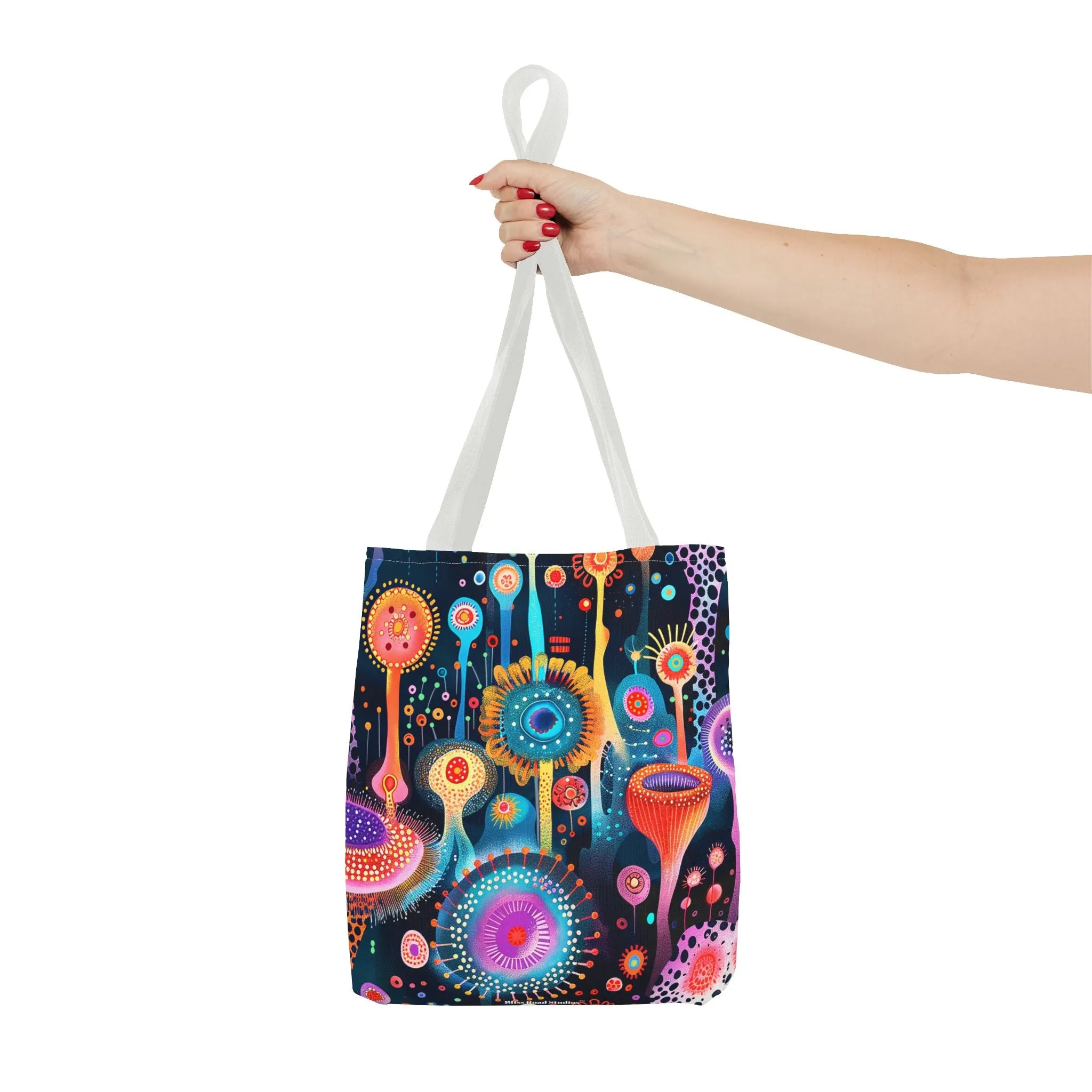 Surreal Seascape Forest Tote Bag - Step into a Surreal Sci-Fi Seascape with Every Carry! Available in 3 sizes.